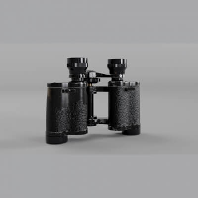 Vintage Binoculars PBR 3D Model