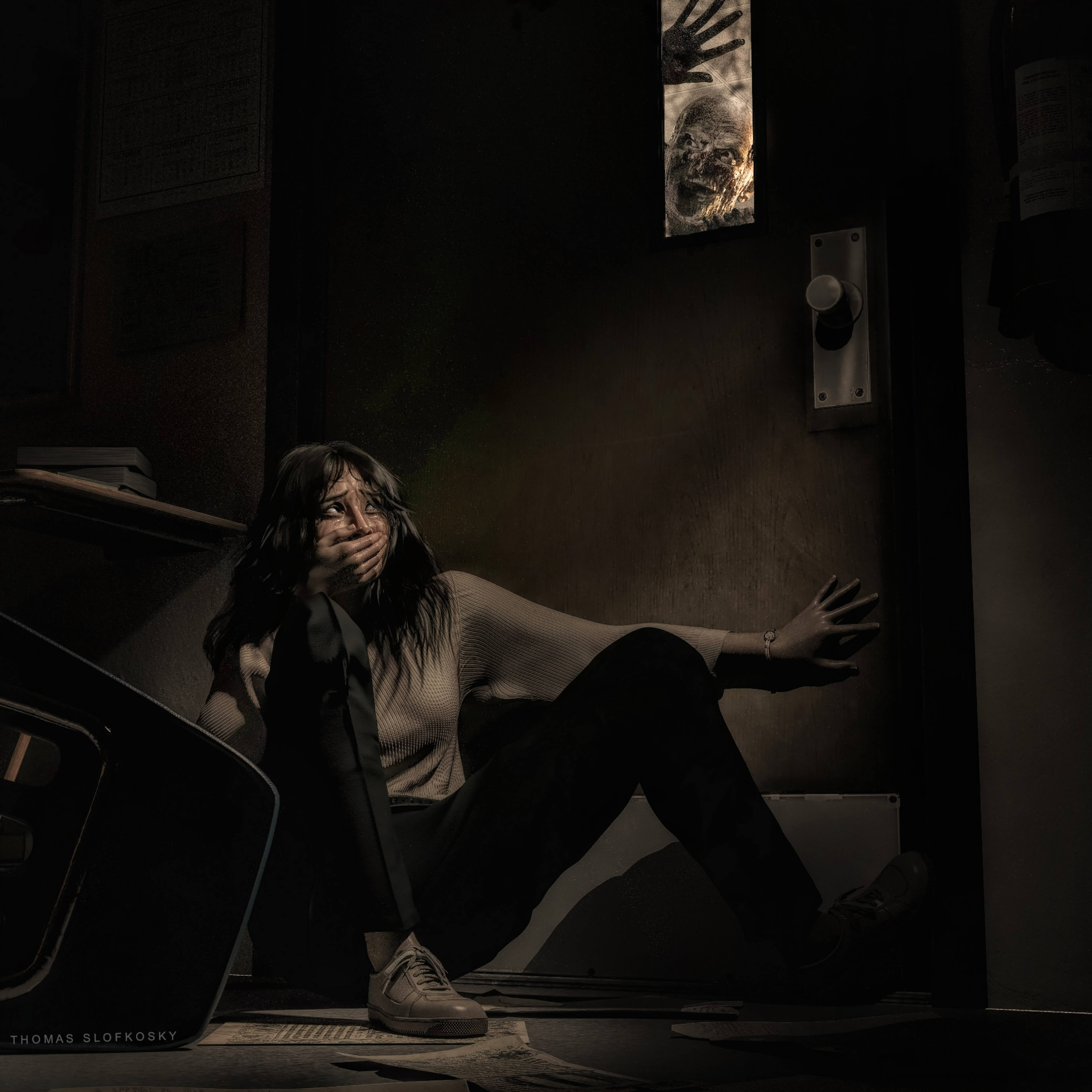 Dont Make a Sound 3D Render, Digital Artwork by slofkosky