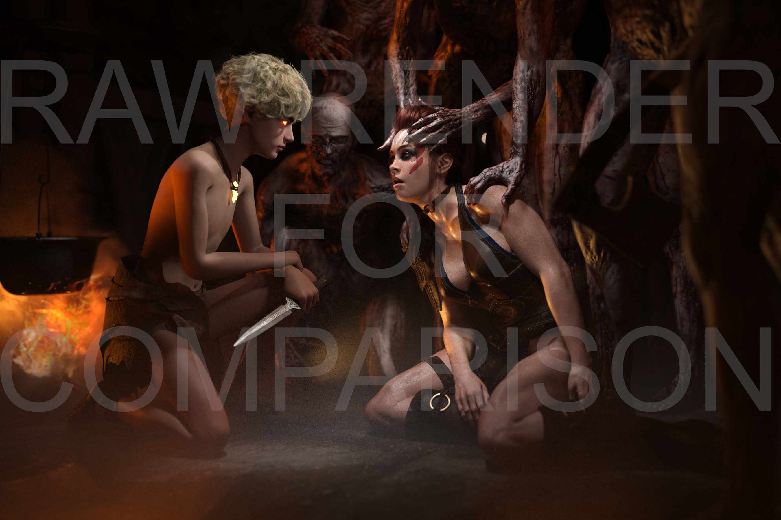 No AI - Where Men Went Pt2 3D Render, Digital Artwork by slofkosky