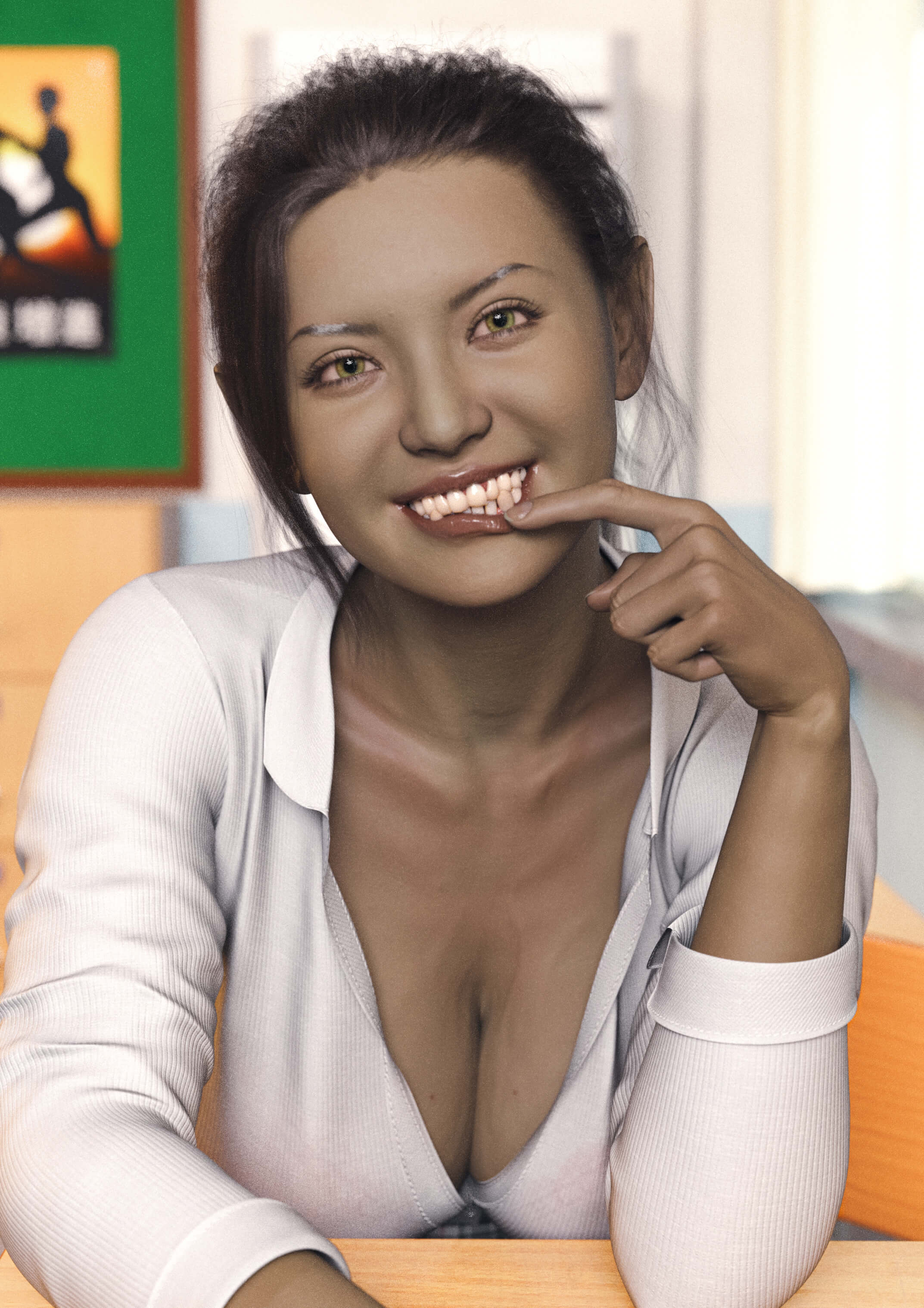 The 180-Year-Old Orc Transfer Student2 3D Render, Digital Artwork by snakeskinjkt