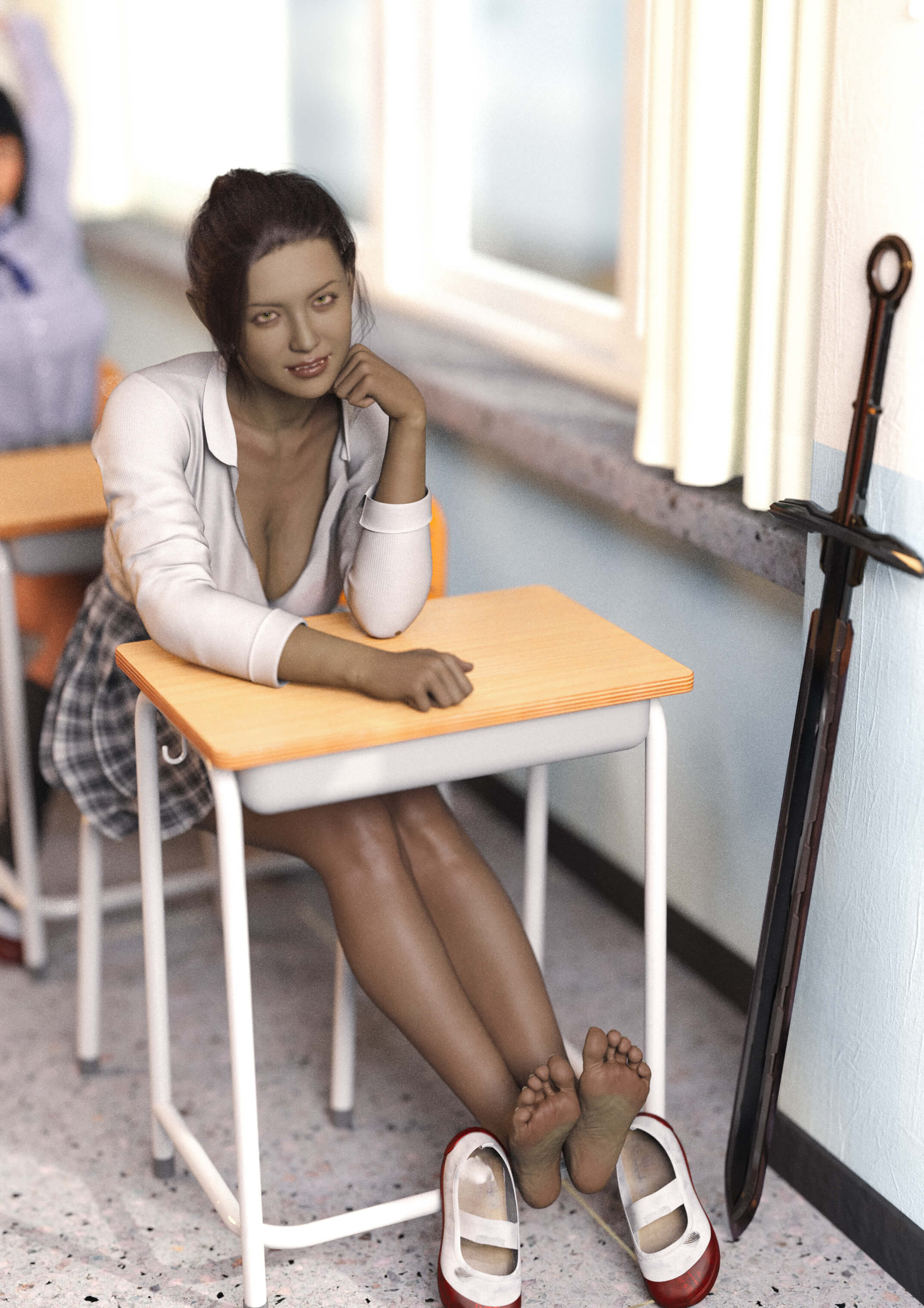 The 180-Year-Old Orc Transfer Student3 3D Render, Digital Artwork by snakeskinjkt