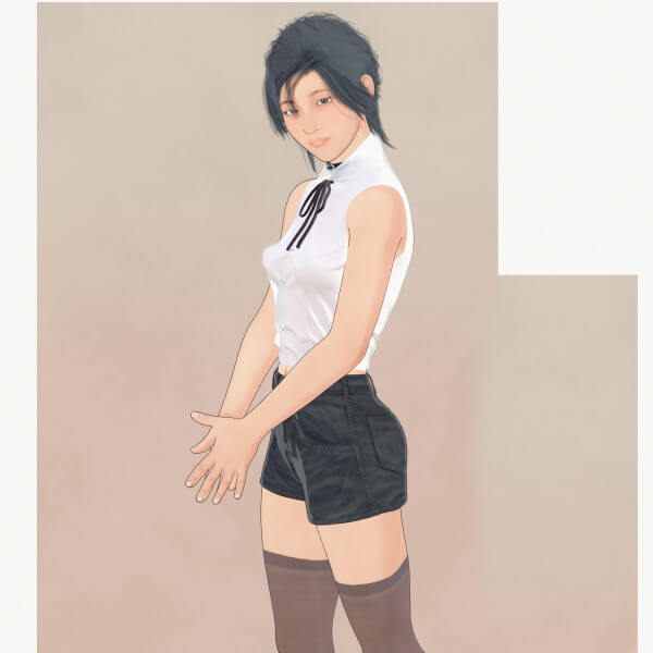 Toon Reze in a Traditional Japanese Art Style