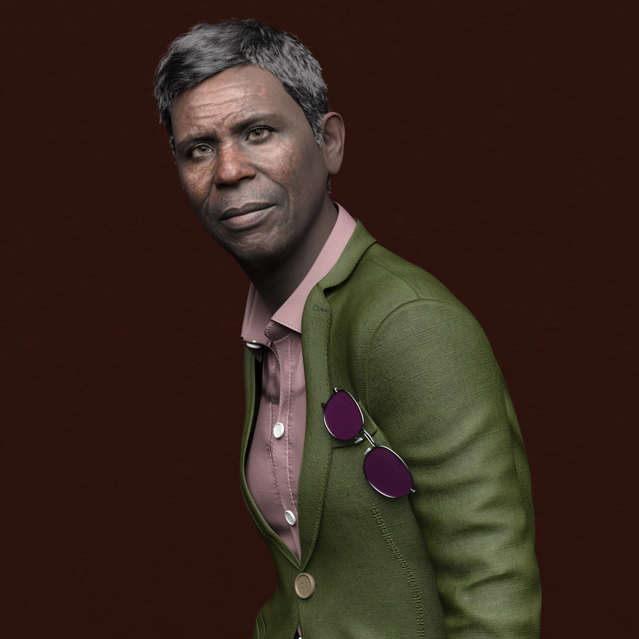 SH Idris Genesis 9 African Old Male Character Daz Content