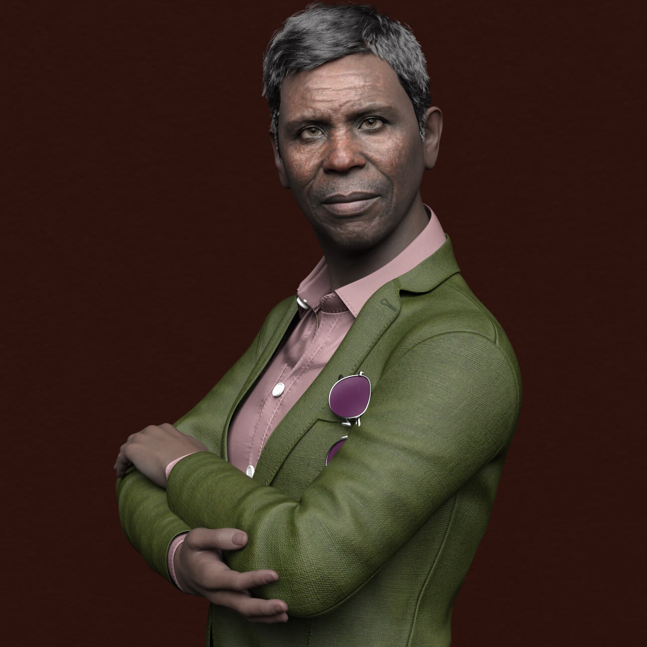 SH Idris Genesis 9 African Old Male Character Daz Content