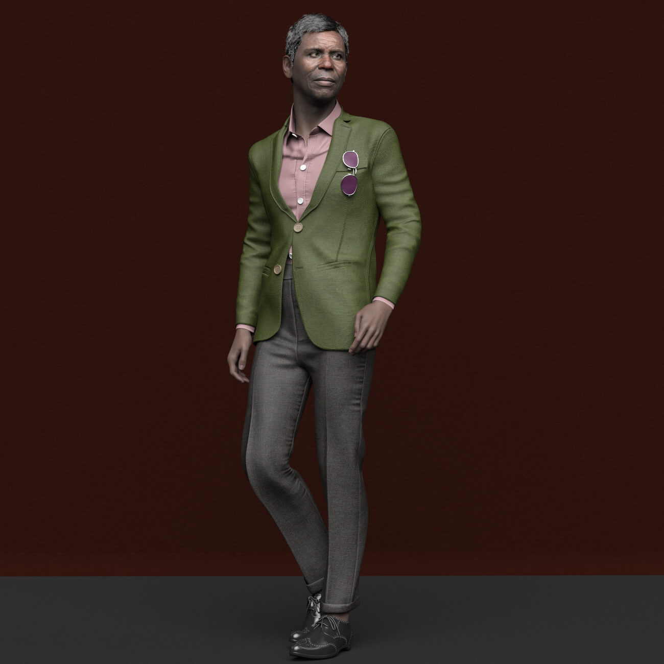 SH Idris Genesis 9 African Old Male Character Daz Content