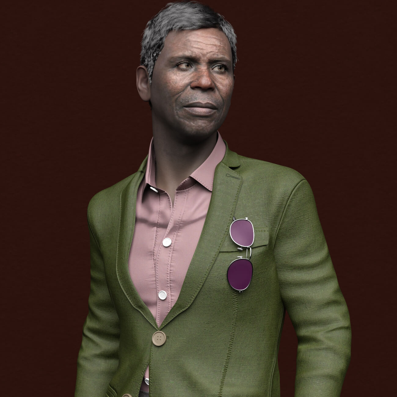 SH Idris Genesis 9 African Old Male Character Daz Content