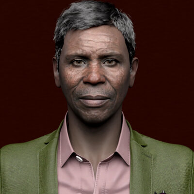 SH Idris Genesis 9 African Old Male Character