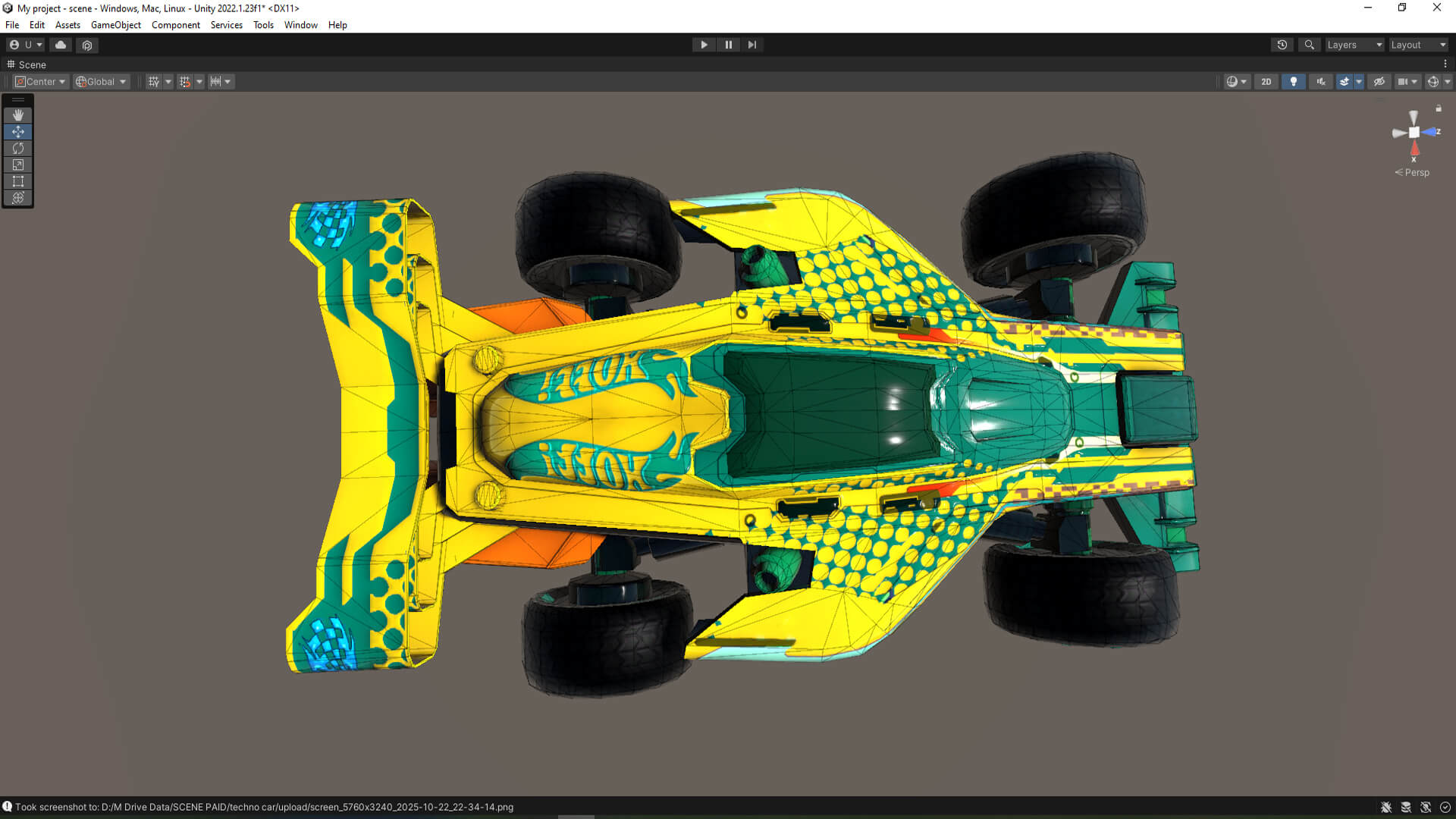 Sci-Fi Futuristic Formula Race Car &ndash Game-Ready 3D Vehicle 3D Model