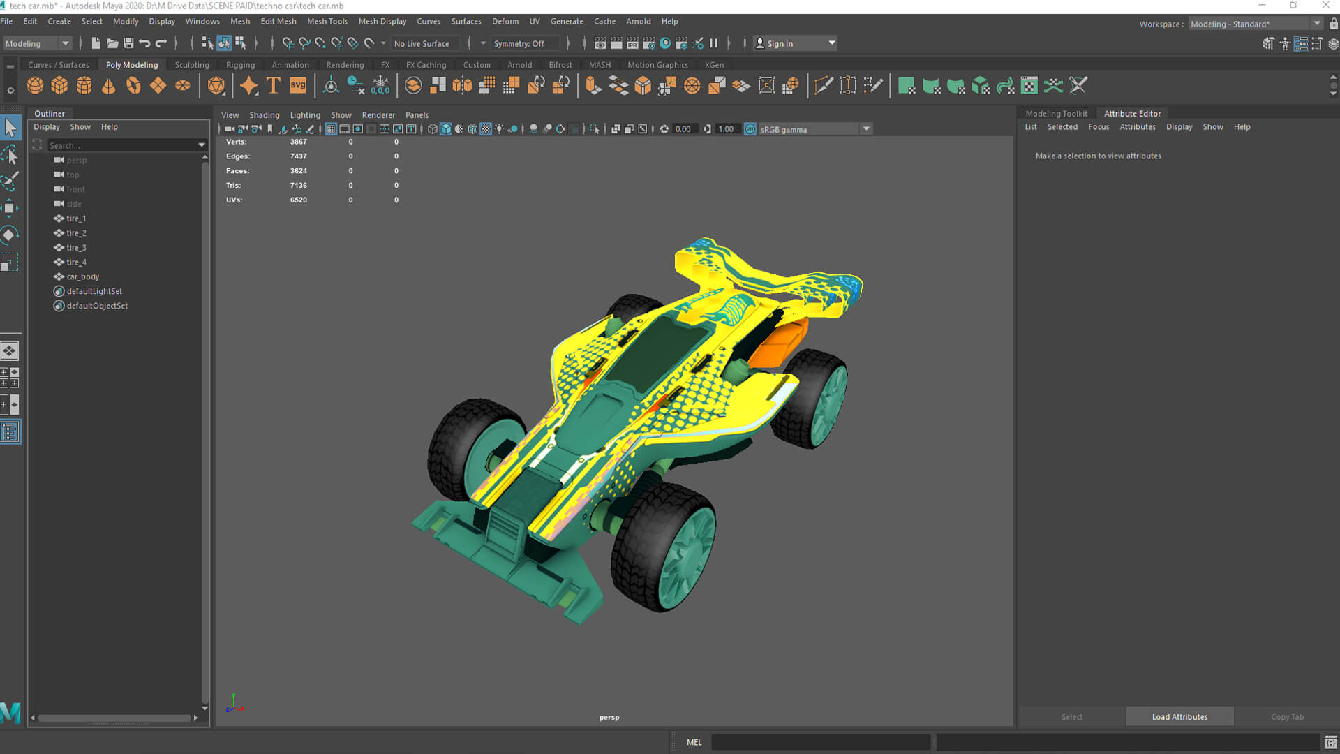 Sci-Fi Futuristic Formula Race Car &ndash Game-Ready 3D Vehicle 3D Model