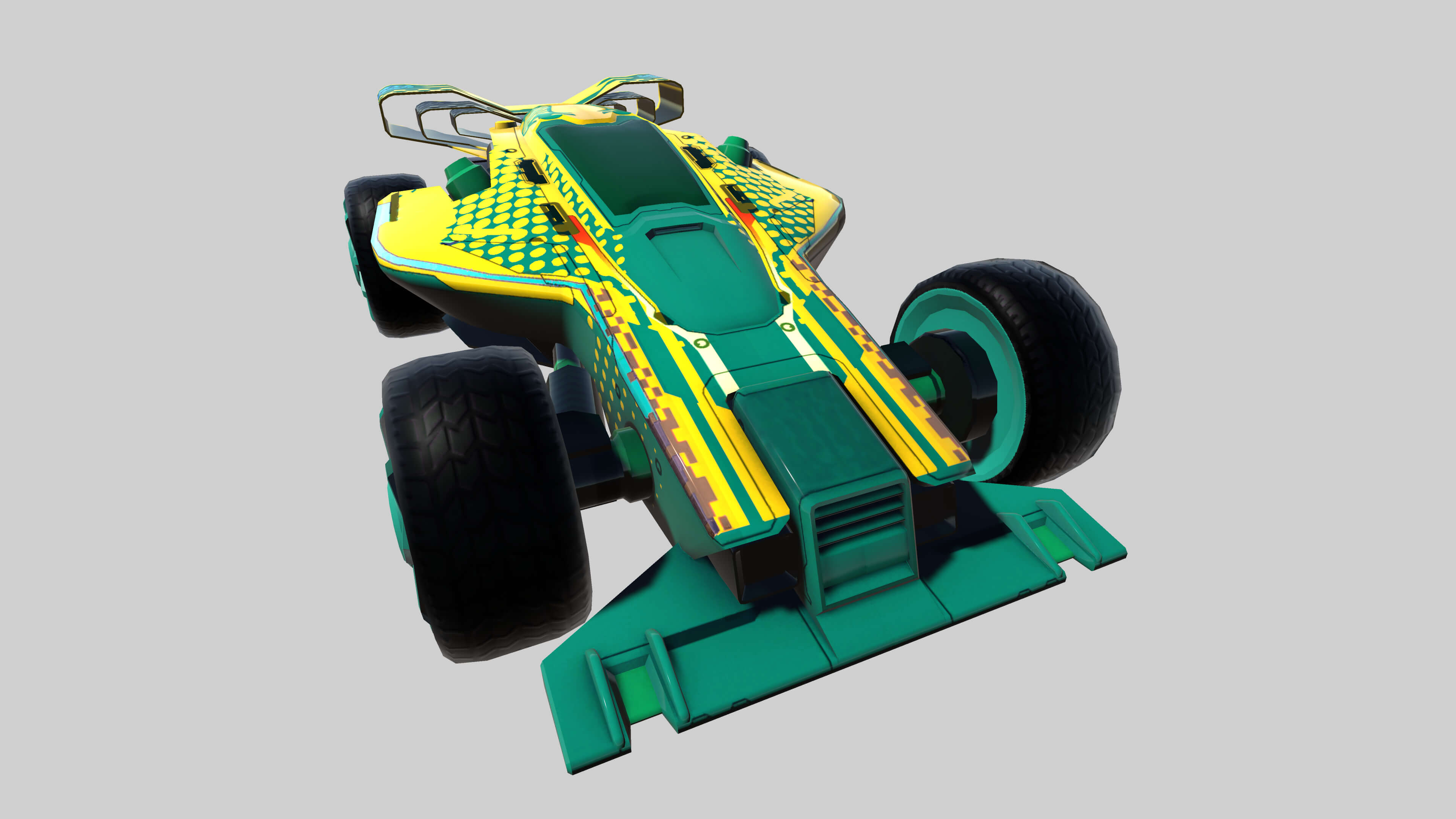 Sci-Fi Futuristic Formula Race Car &ndash Game-Ready 3D Vehicle 3D Model