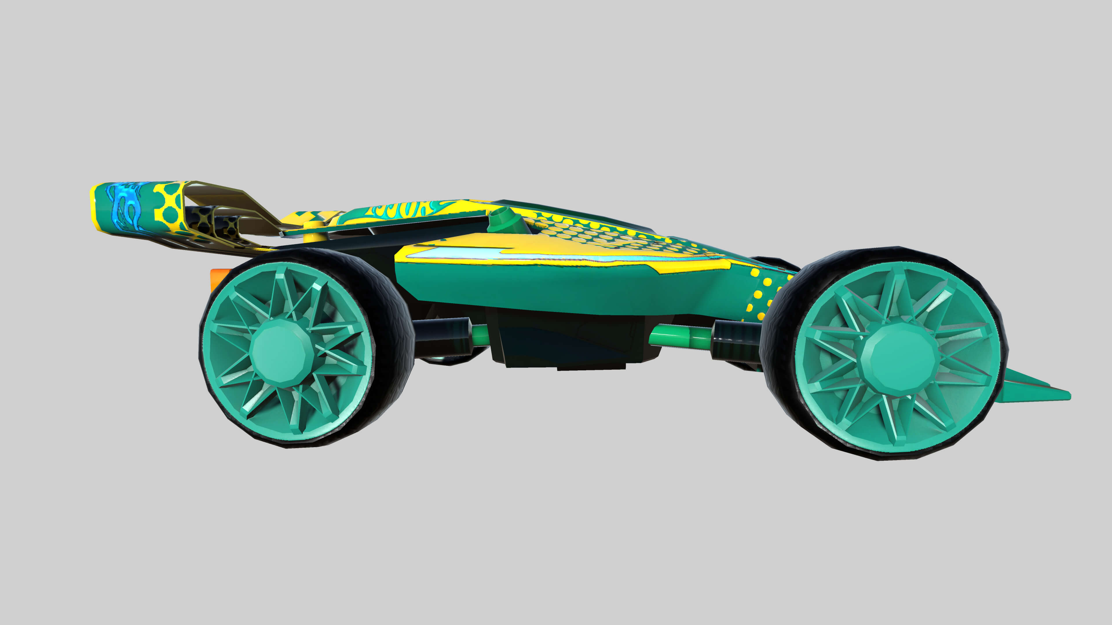 Sci-Fi Futuristic Formula Race Car &ndash Game-Ready 3D Vehicle 3D Model