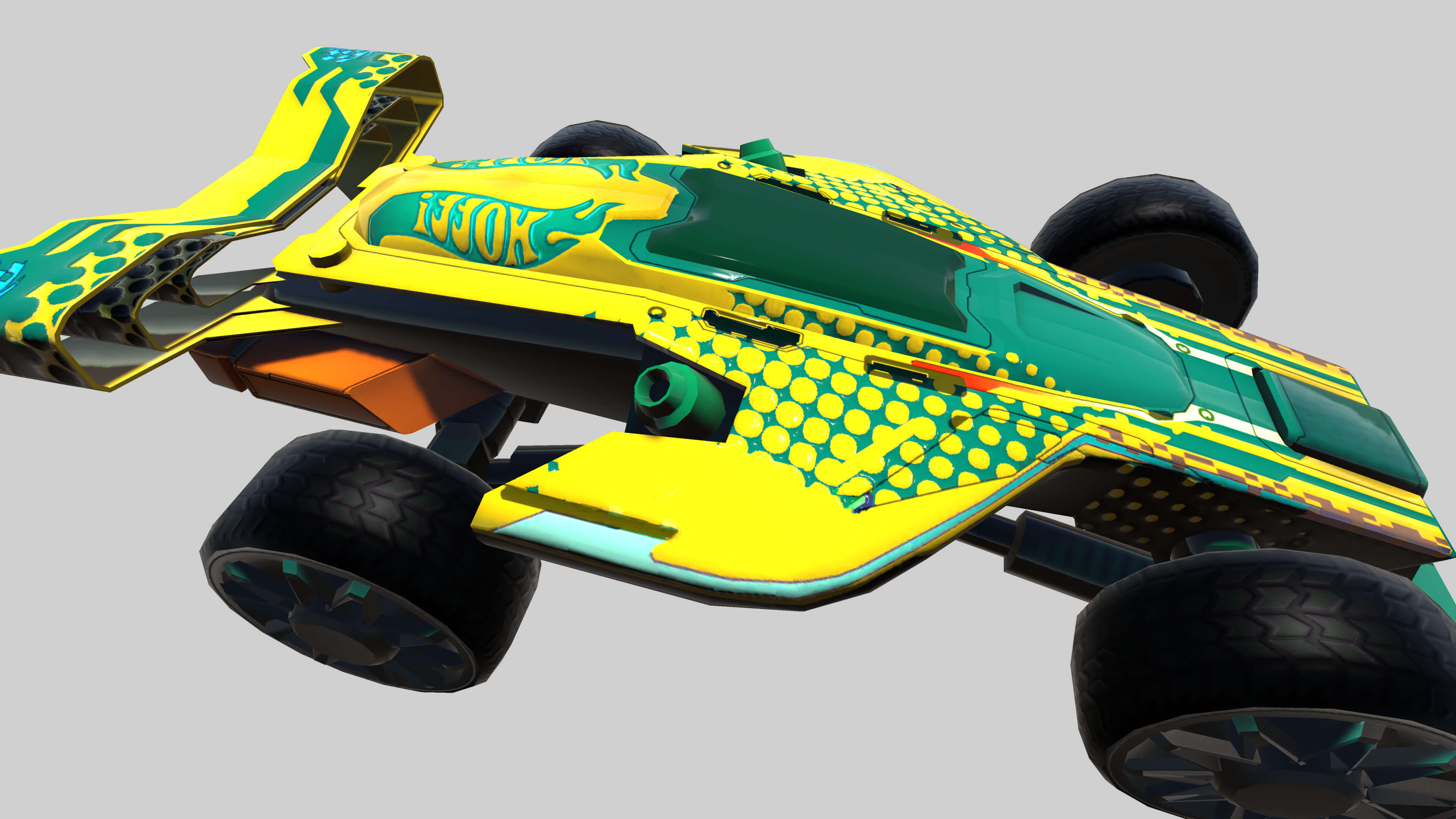 Sci-Fi Futuristic Formula Race Car &ndash Game-Ready 3D Vehicle 3D Model