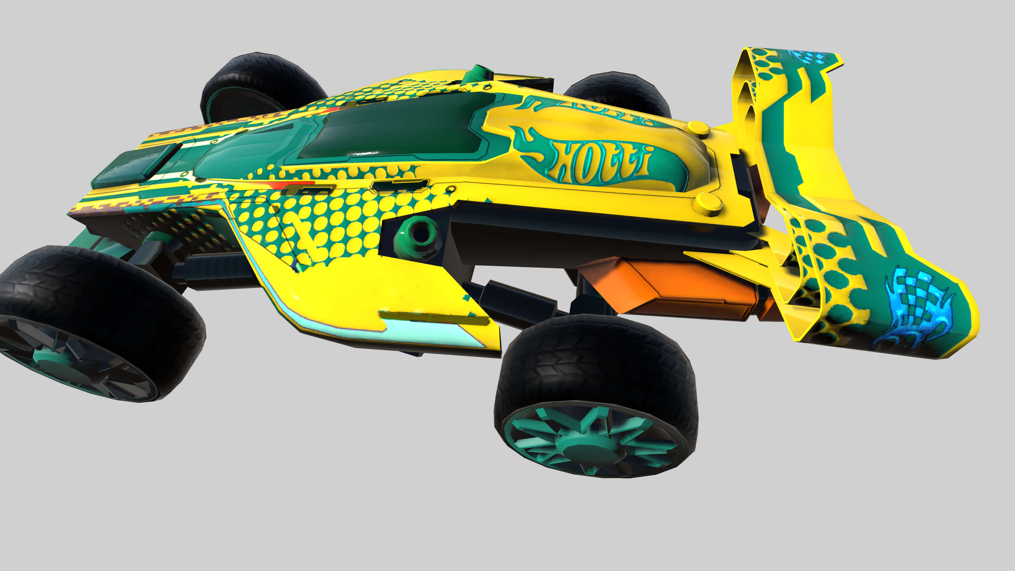 Sci-Fi Futuristic Formula Race Car &ndash Game-Ready 3D Vehicle 3D Model