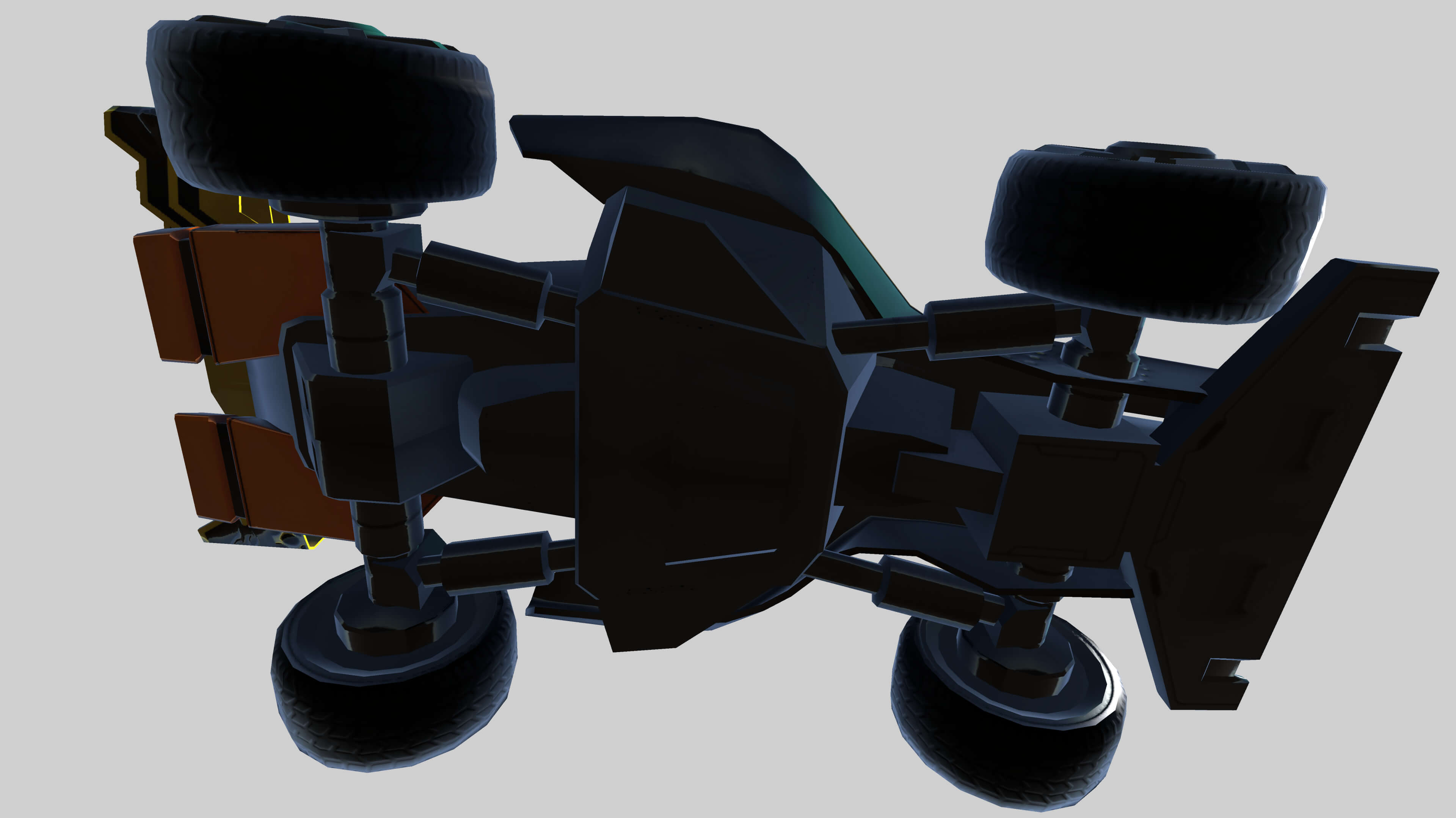 Sci-Fi Futuristic Formula Race Car &ndash Game-Ready 3D Vehicle 3D Model