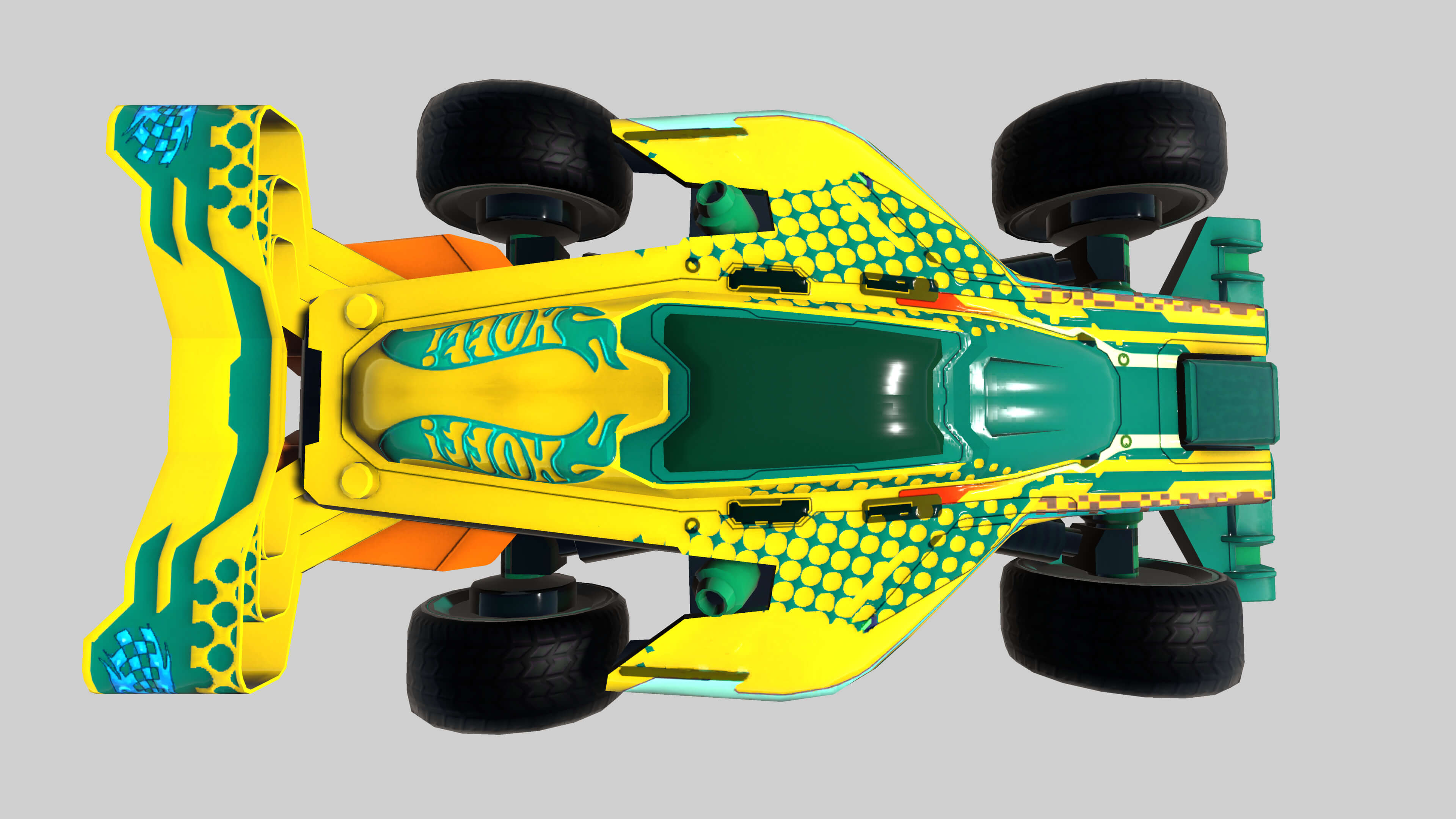 Sci-Fi Futuristic Formula Race Car &ndash Game-Ready 3D Vehicle 3D Model