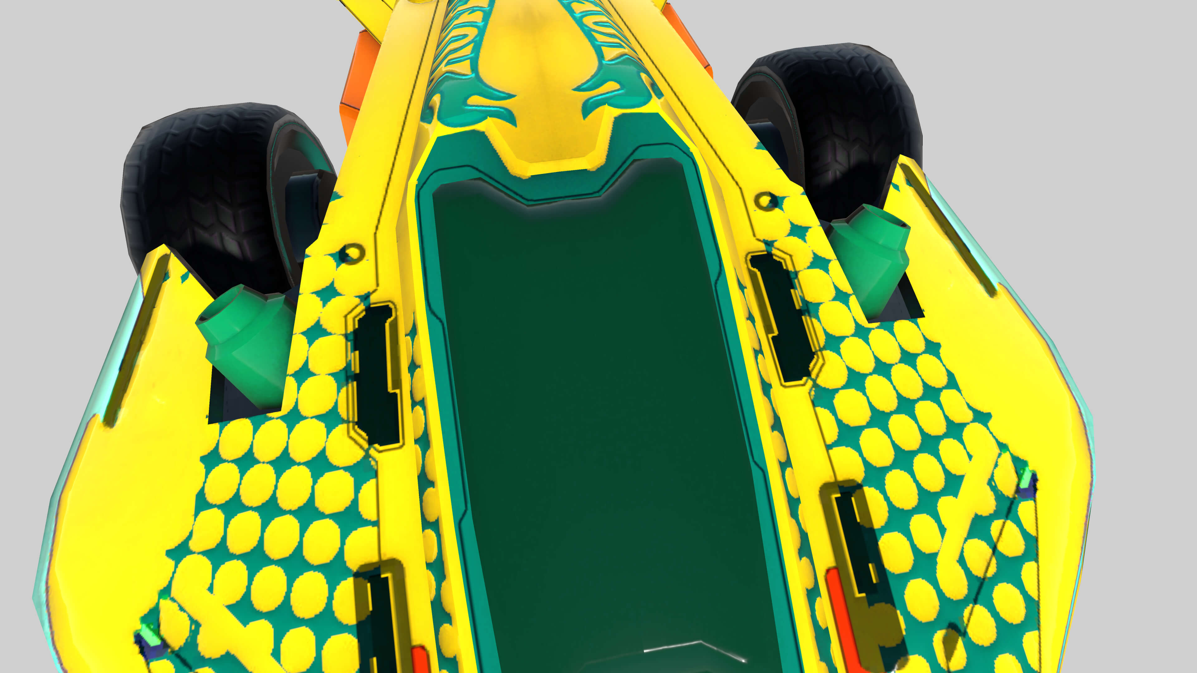 Sci-Fi Futuristic Formula Race Car &ndash Game-Ready 3D Vehicle 3D Model