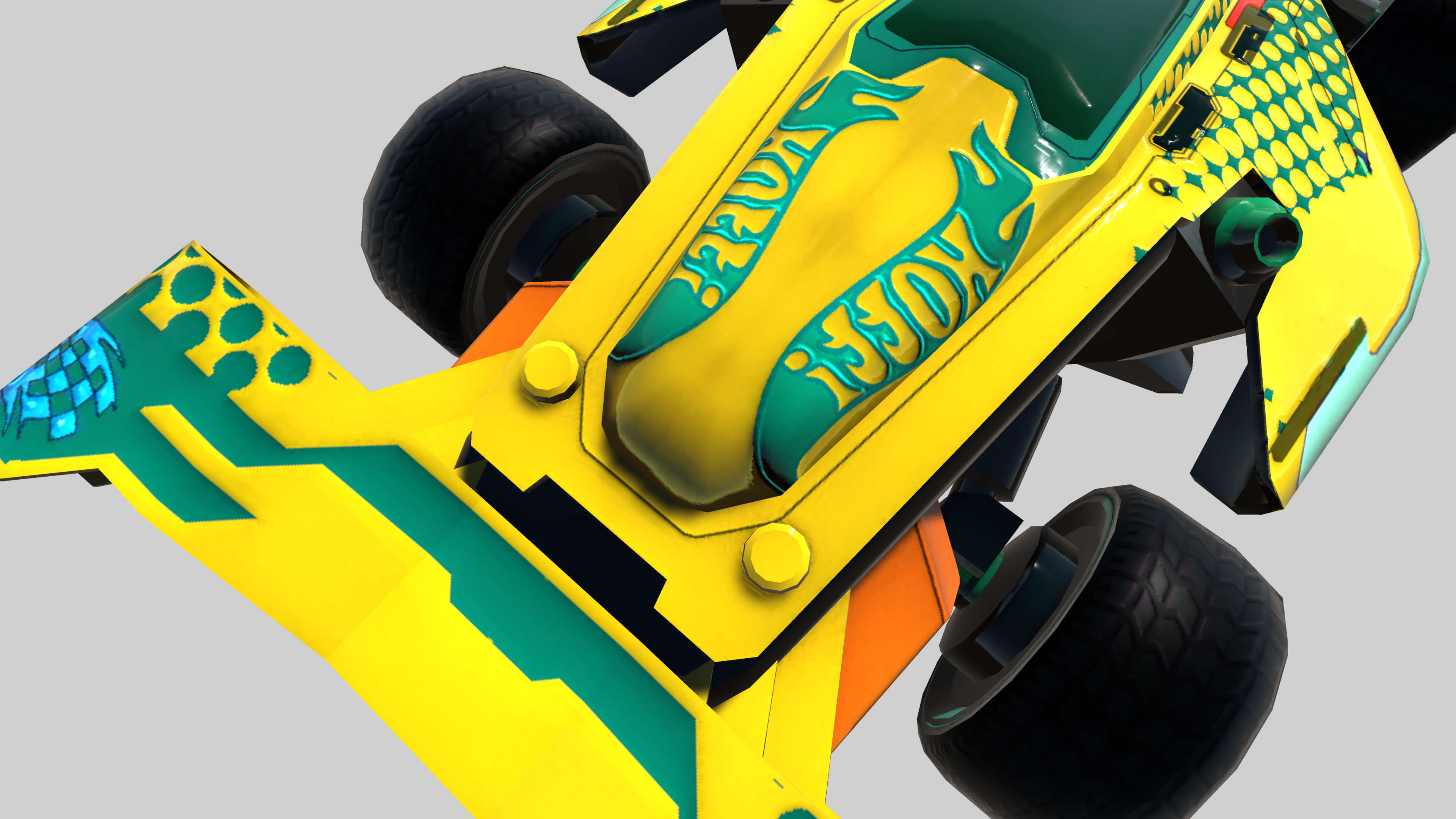 Sci-Fi Futuristic Formula Race Car &ndash Game-Ready 3D Vehicle 3D Model