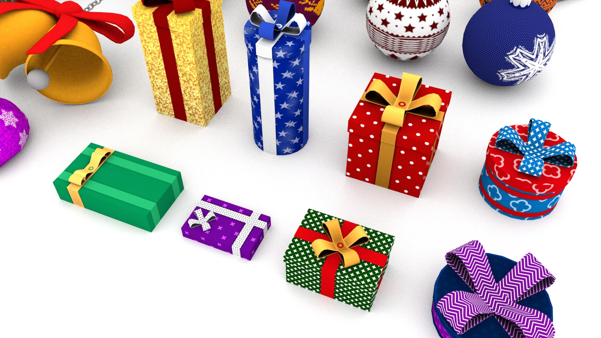 Christmas Props Collection 3D Model &ndash Festive Holiday 3D Model