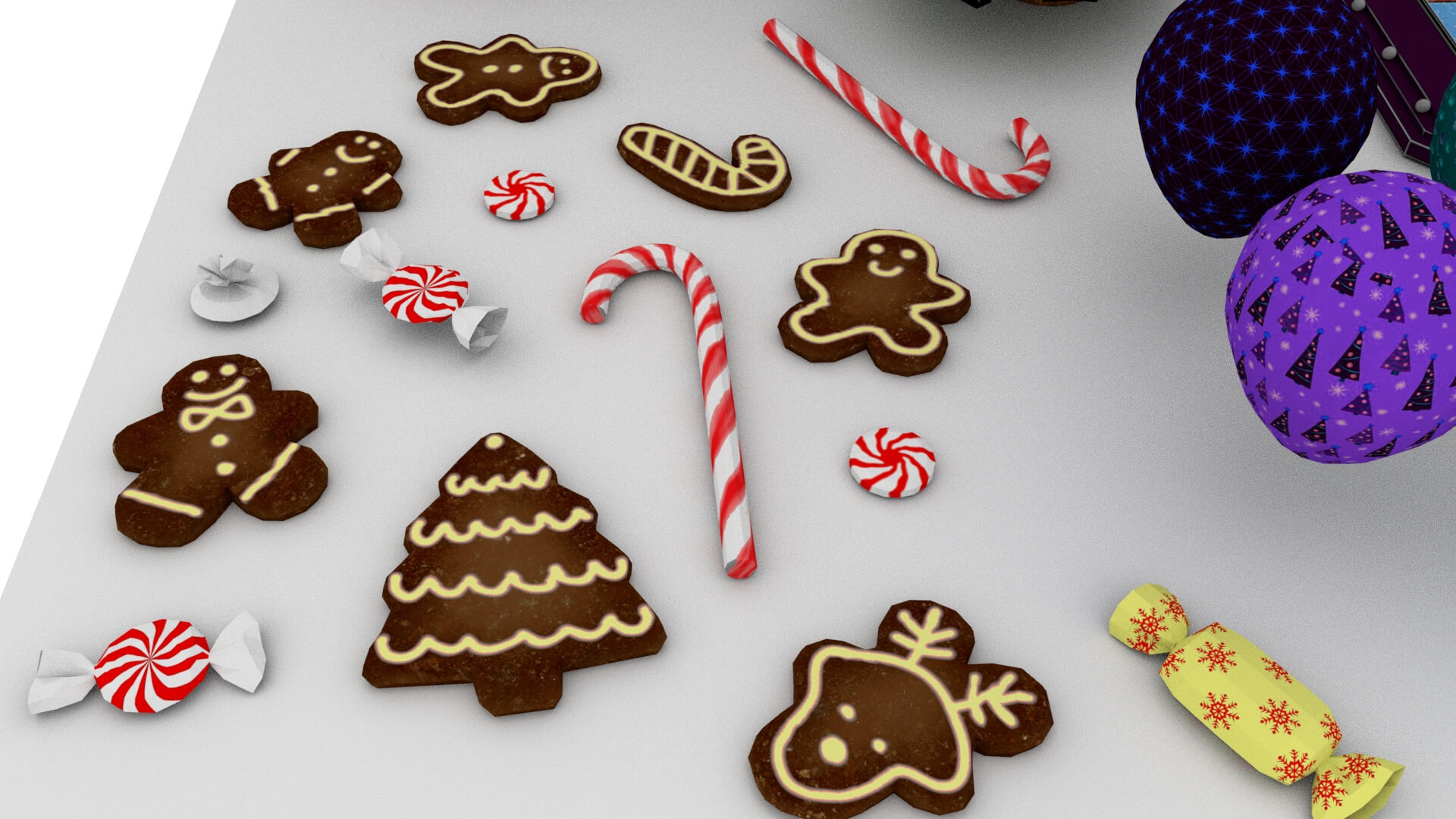 Christmas Props Collection 3D Model &ndash Festive Holiday 3D Model