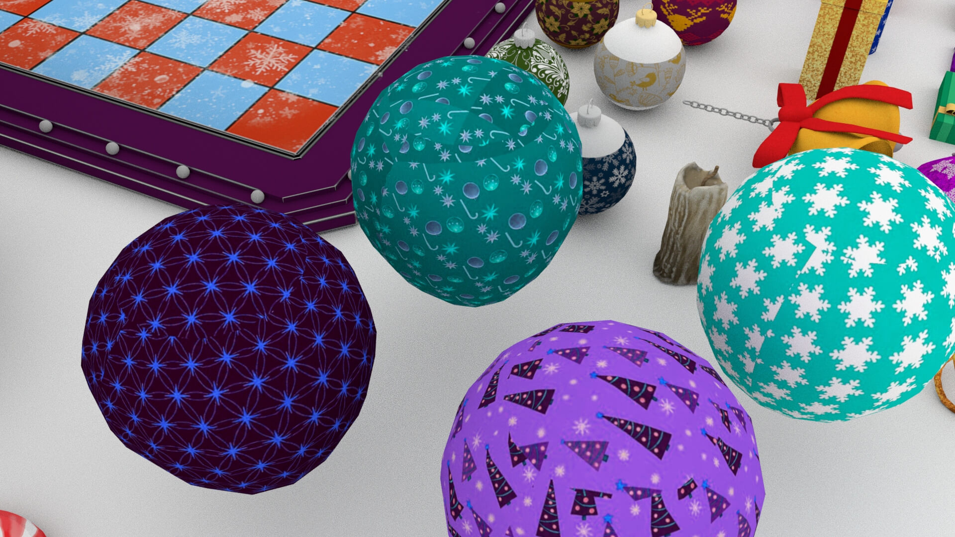 Christmas Props Collection 3D Model &ndash Festive Holiday 3D Model