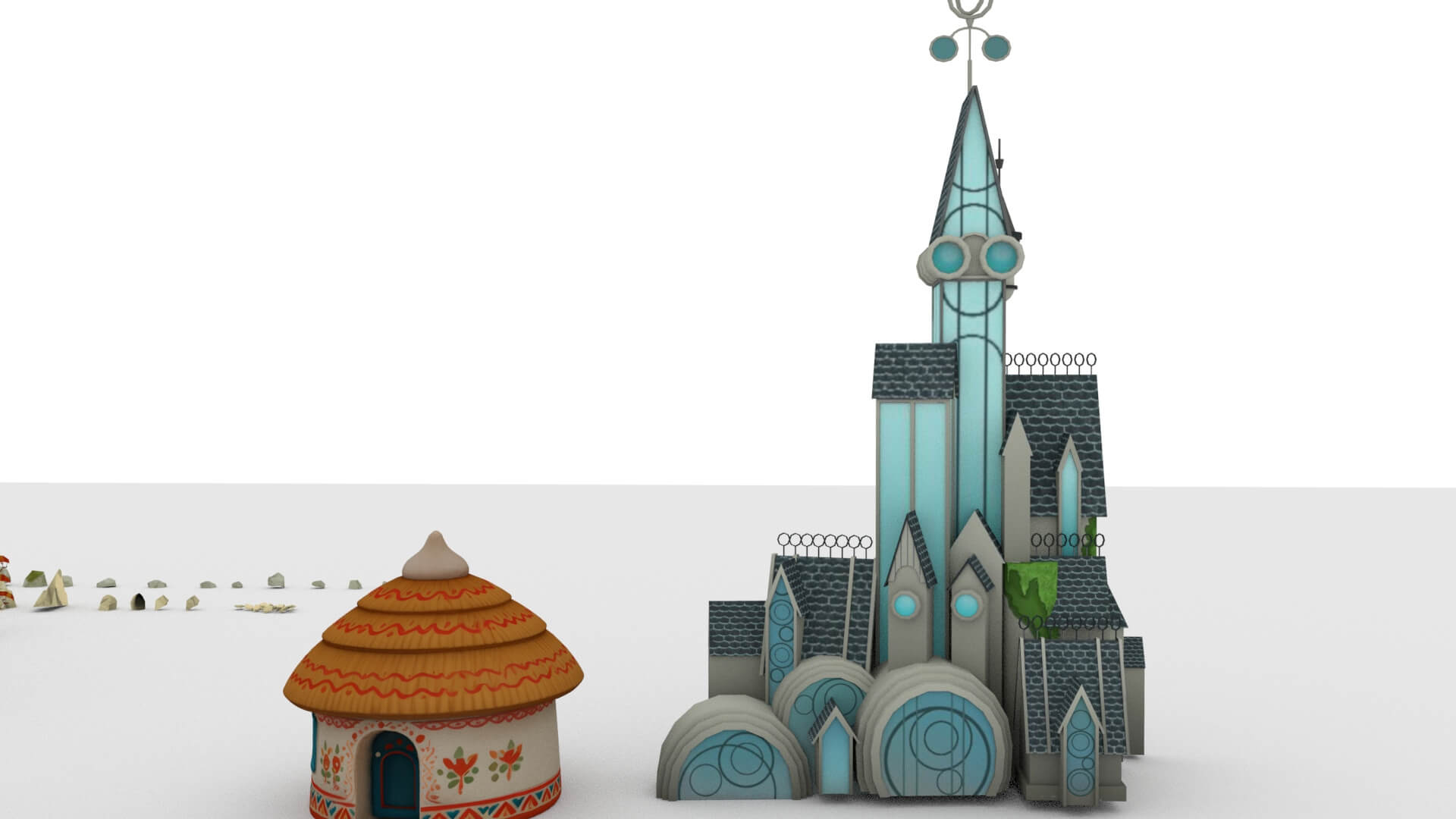 Fantasy Medieval Village Pack &ndash Stylized Medieval Buil 3D Model