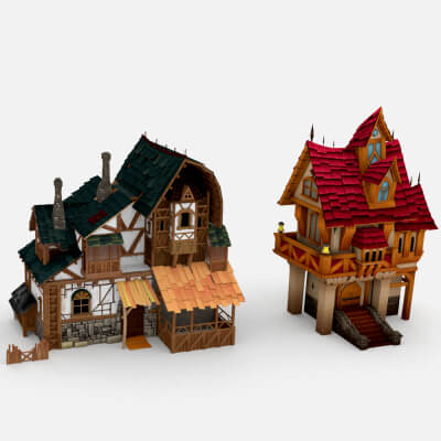 Fantasy Medieval Village Pack – Stylized Medieval Buil
