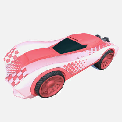 Futuristic Sports Car 3D Model &ndash; Stylized Concept Supe