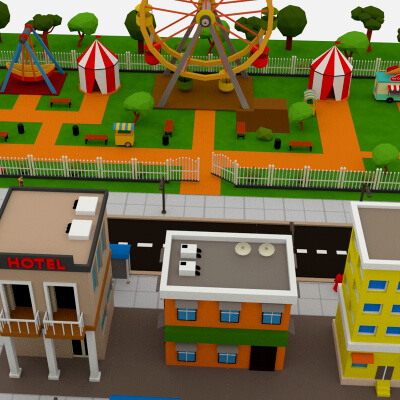 Low Poly Modular City Pack