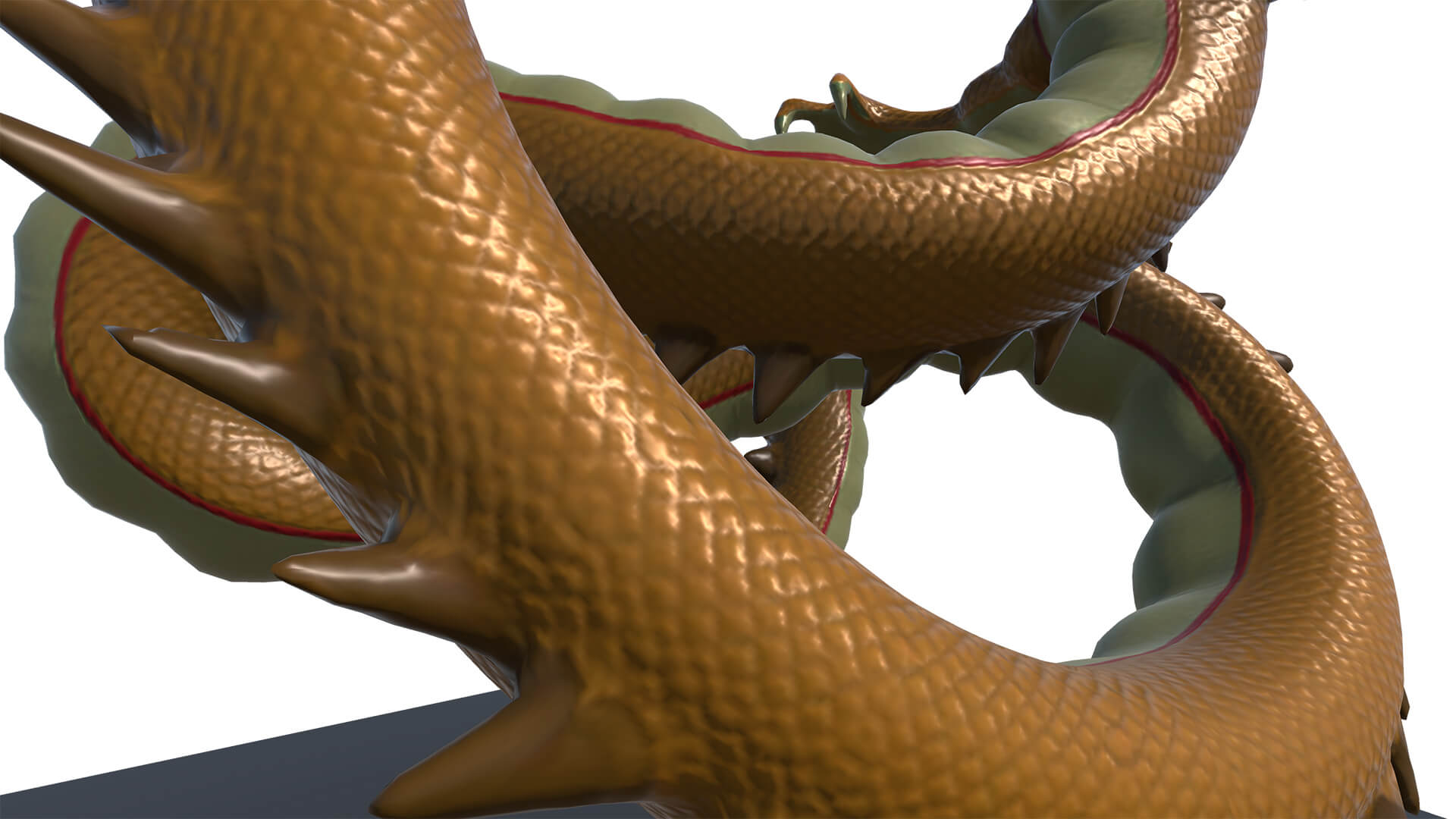 Mythical Golden Serpent Dragon & Dragon Eggs Pack 3D Model