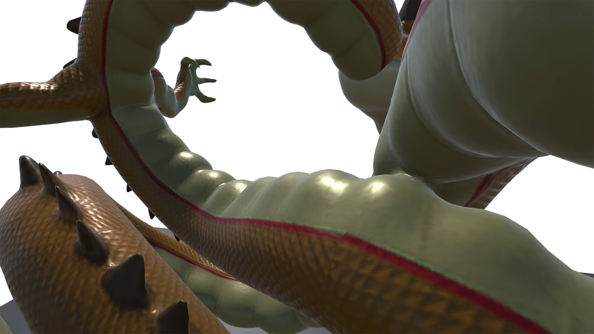 Mythical Golden Serpent Dragon & Dragon Eggs Pack 3D Model