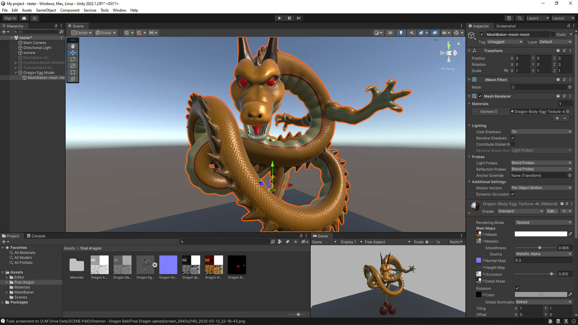 Mythical Golden Serpent Dragon & Dragon Eggs Pack 3D Model