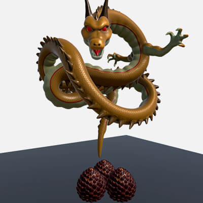 Mythical Golden Serpent Dragon & Dragon Eggs Pack