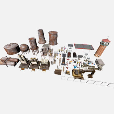 New Ultimate Industrial Pack with Textures 3D Model