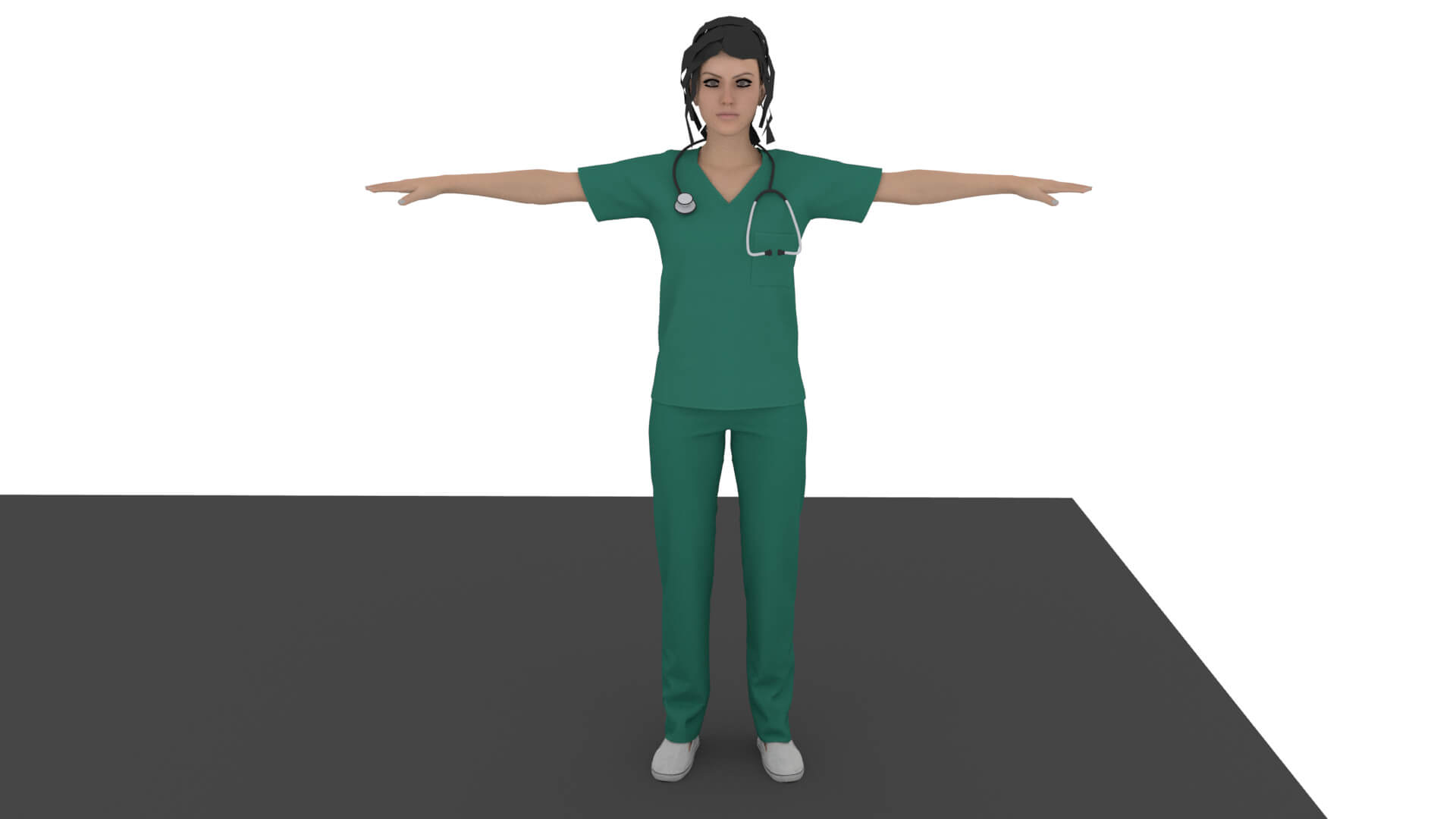Realistic Hospital Staff Characters Pack &ndash Doctors Nu 3D Model