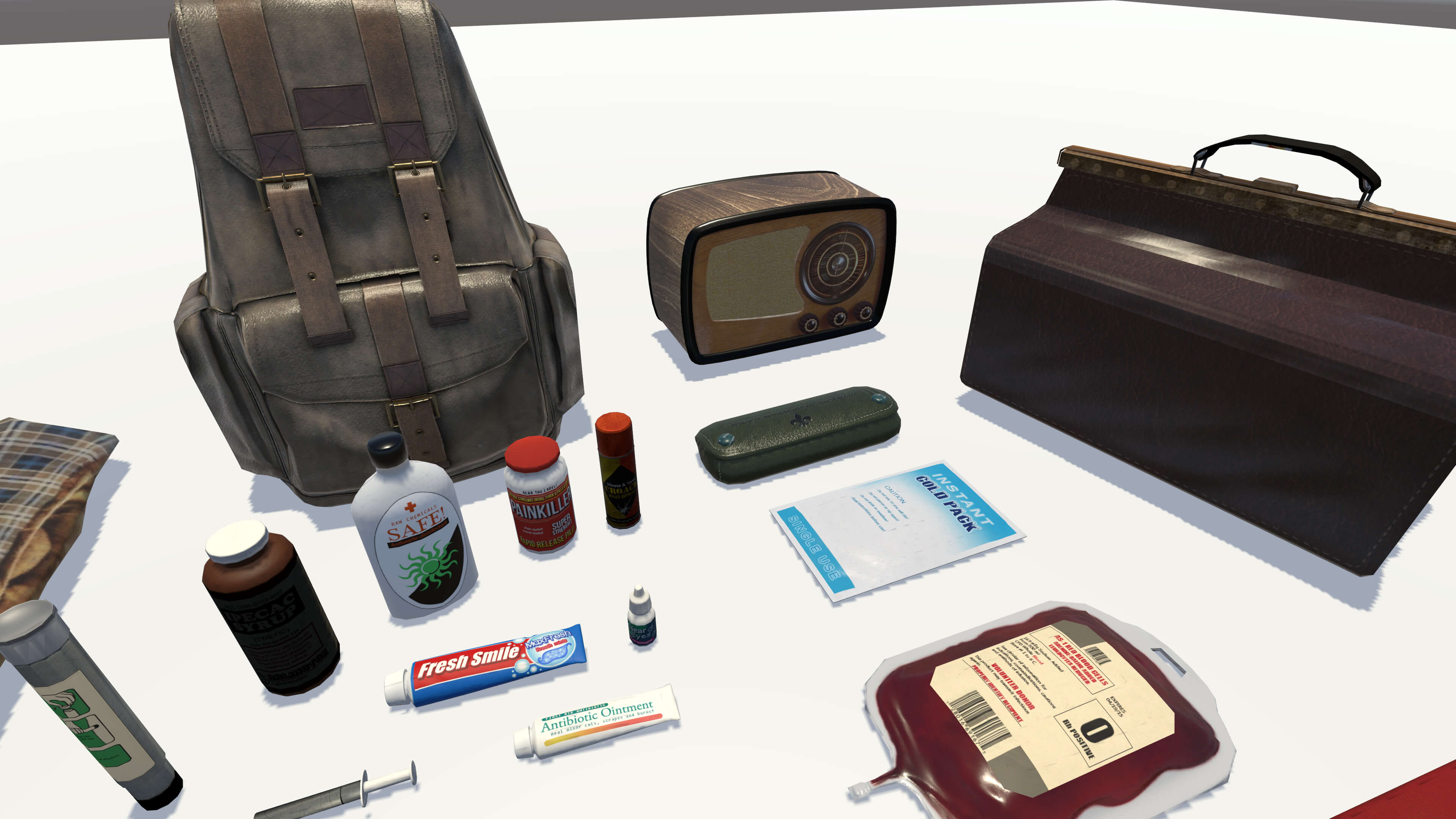 Realistic Survival Camping Props Pack 3D Model