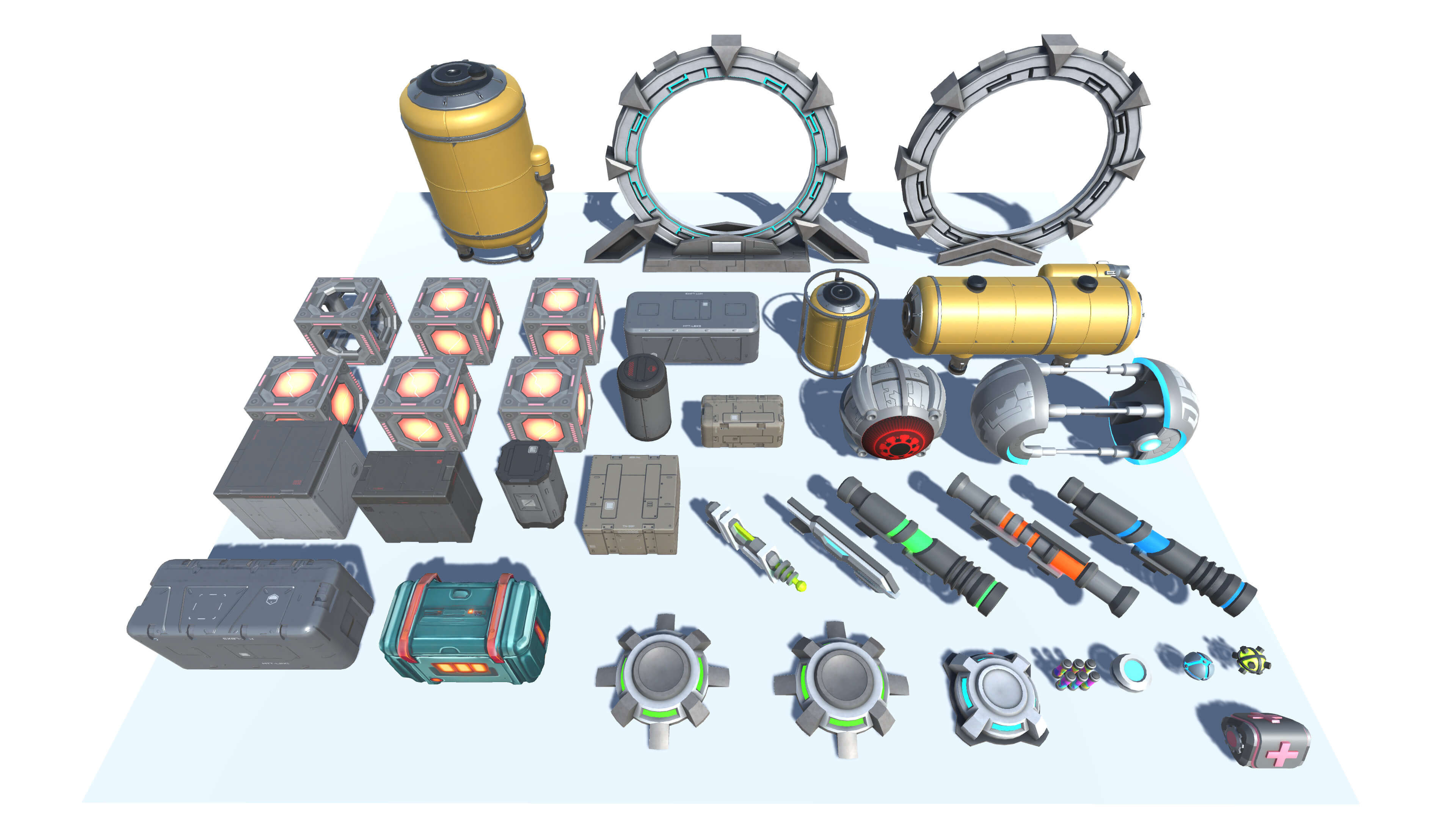 Sci-Fi Environment and Prop 3D Model Pack 3D Model