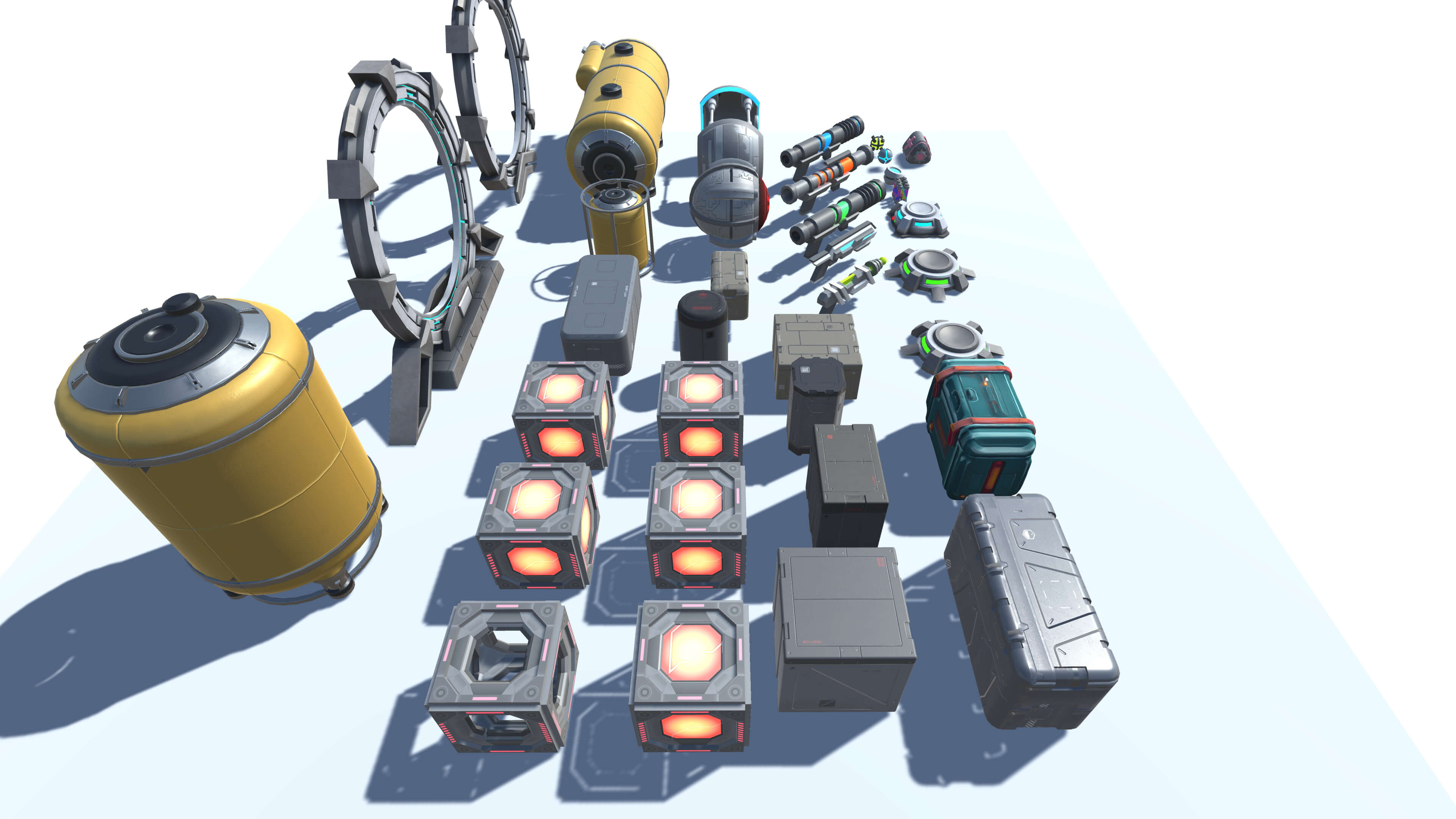 Sci-Fi Environment and Prop 3D Model Pack 3D Model