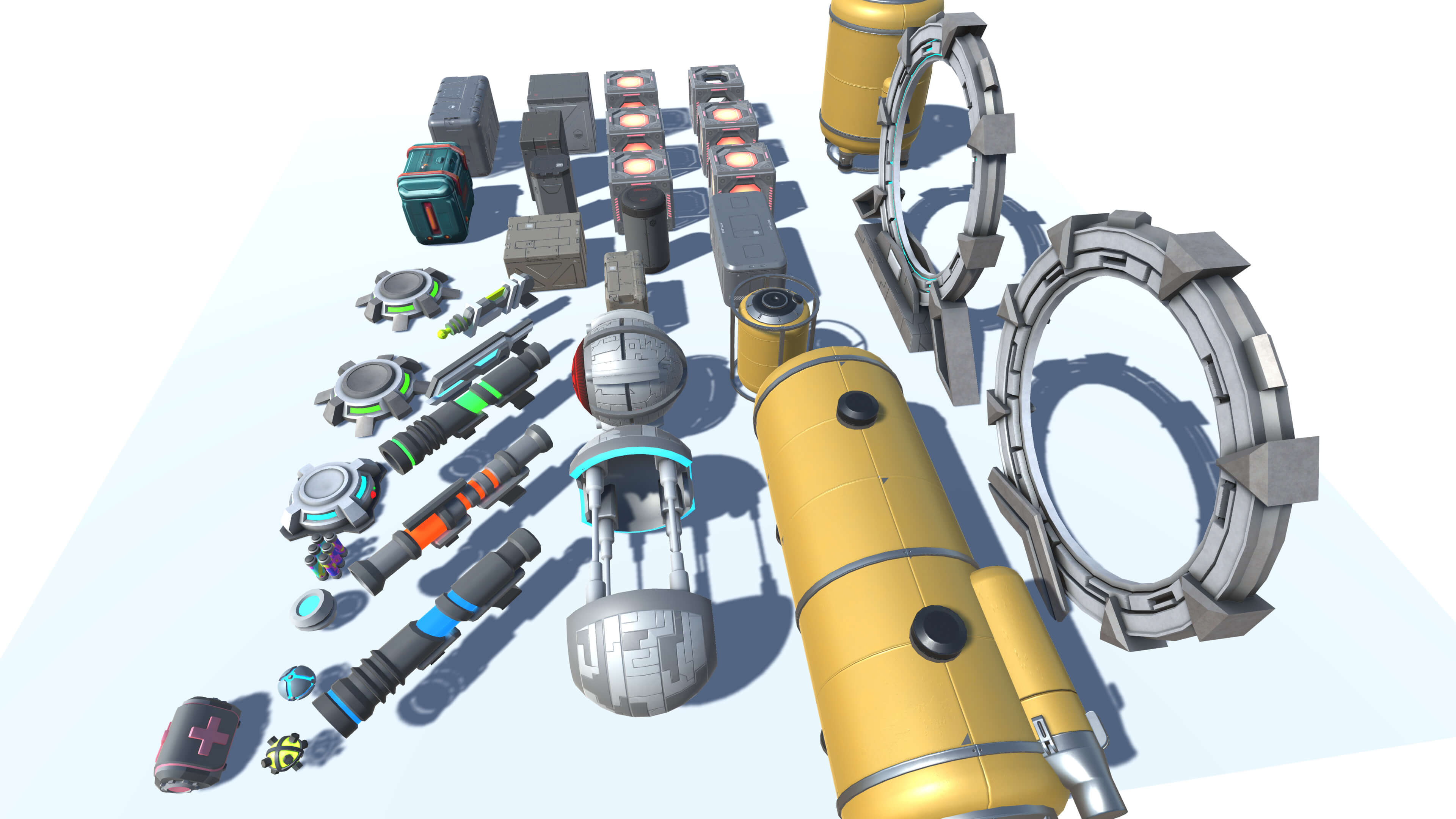 Sci-Fi Environment and Prop 3D Model Pack 3D Model