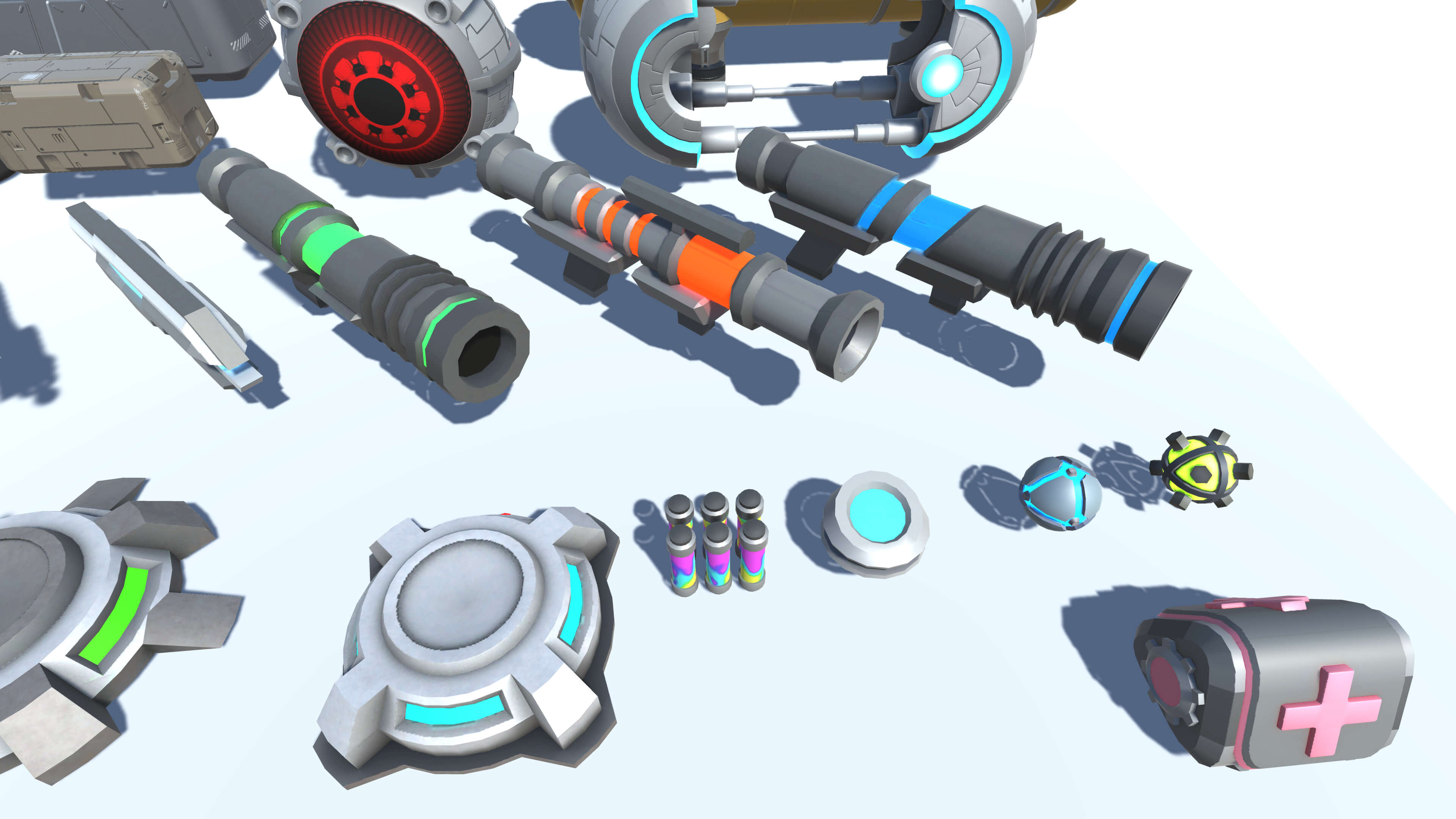 Sci-Fi Environment and Prop 3D Model Pack 3D Model