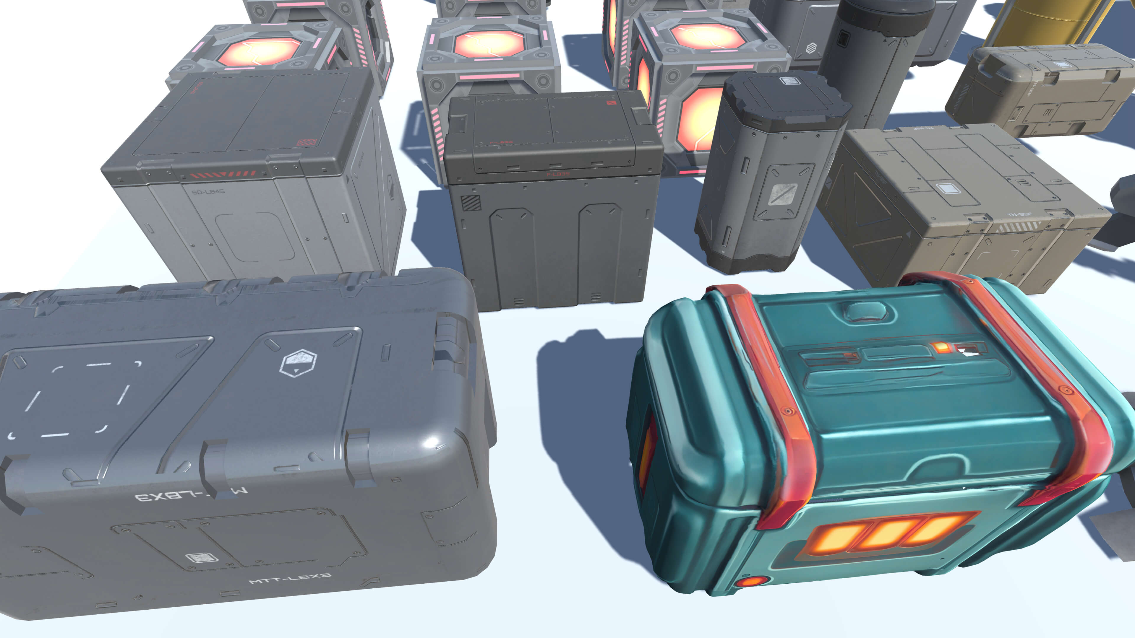 Sci-Fi Environment and Prop 3D Model Pack 3D Model