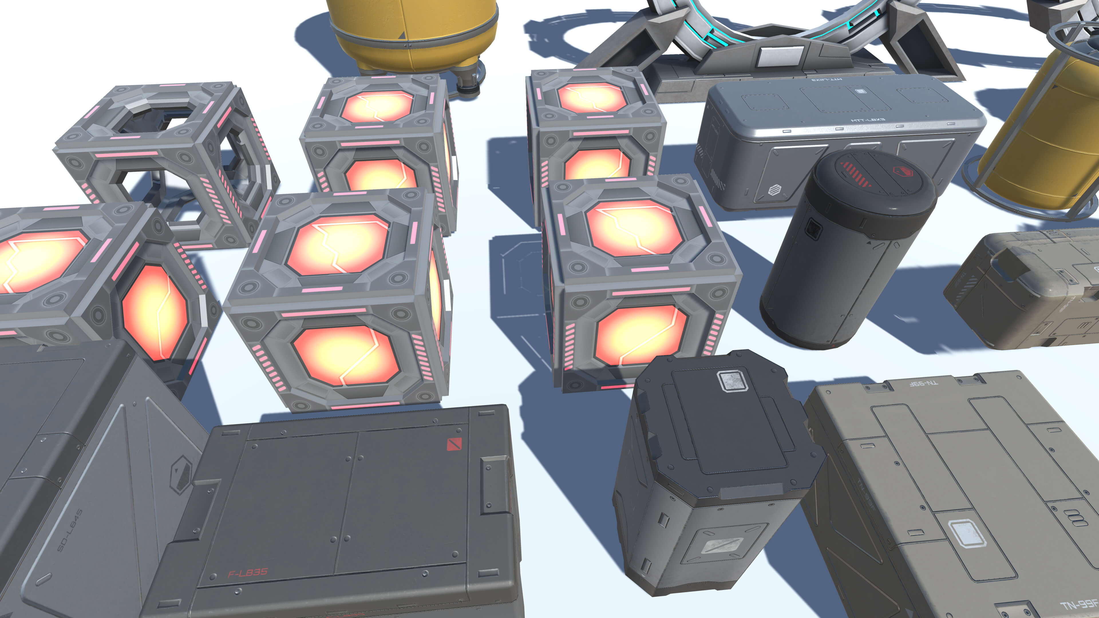 Sci-Fi Environment and Prop 3D Model Pack 3D Model