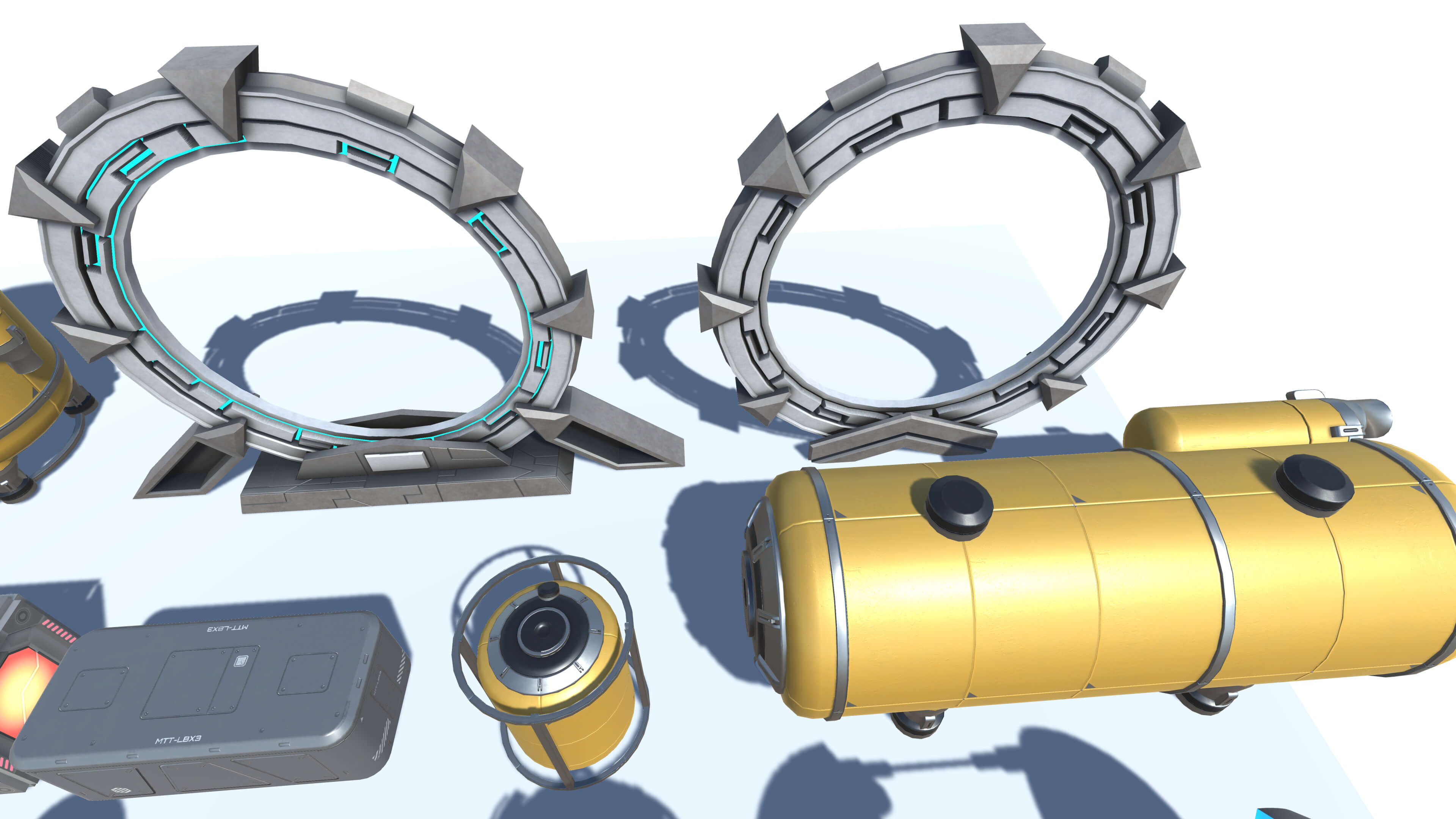 Sci-Fi Environment and Prop 3D Model Pack 3D Model