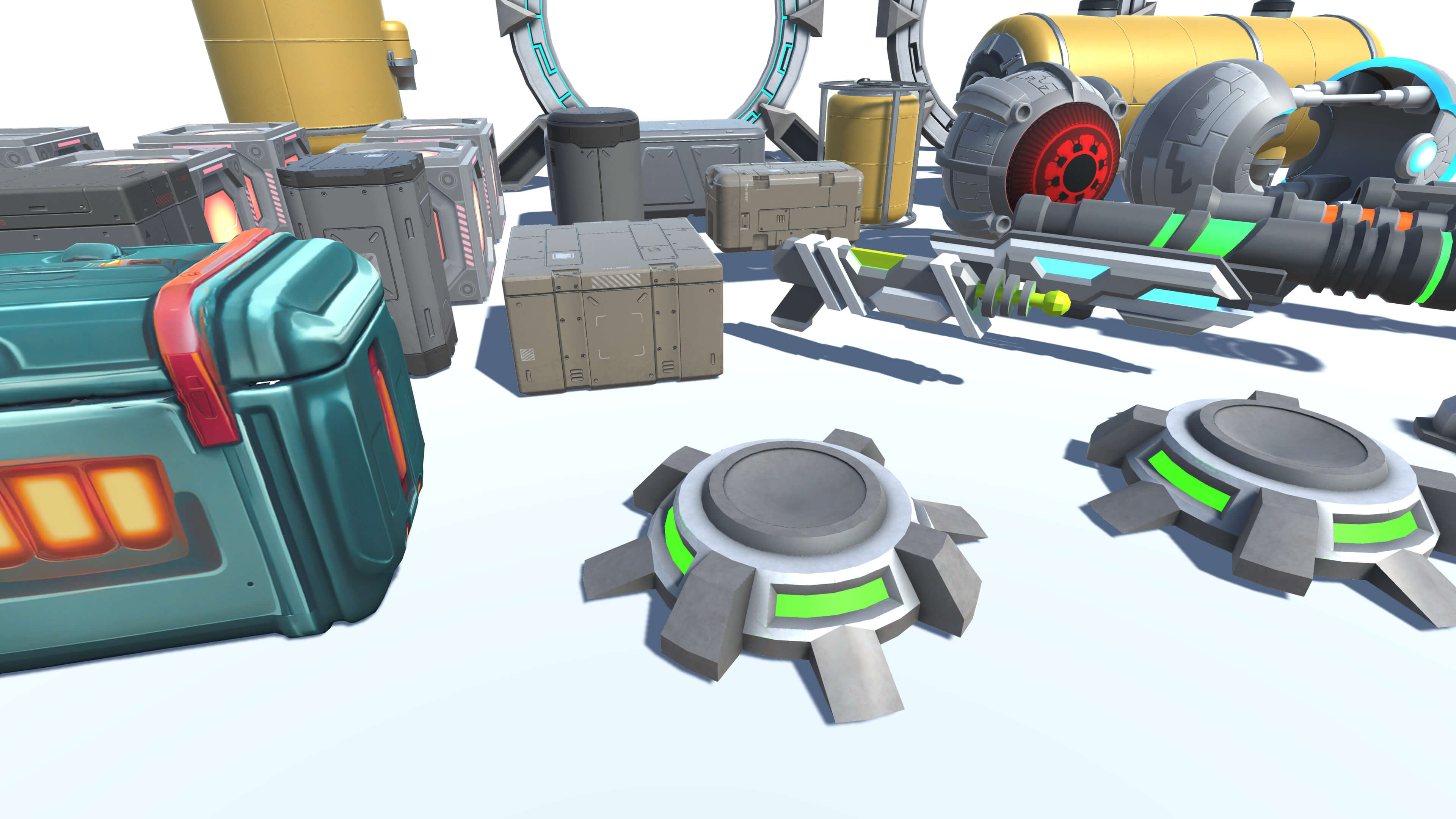 Sci-Fi Environment and Prop 3D Model Pack 3D Model
