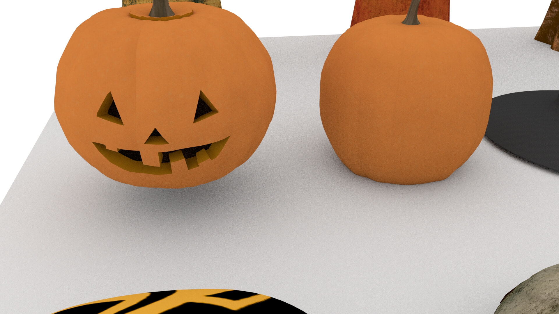 Stylized Halloween Horror Props and Masks Pack 4k Pbr 3D Model