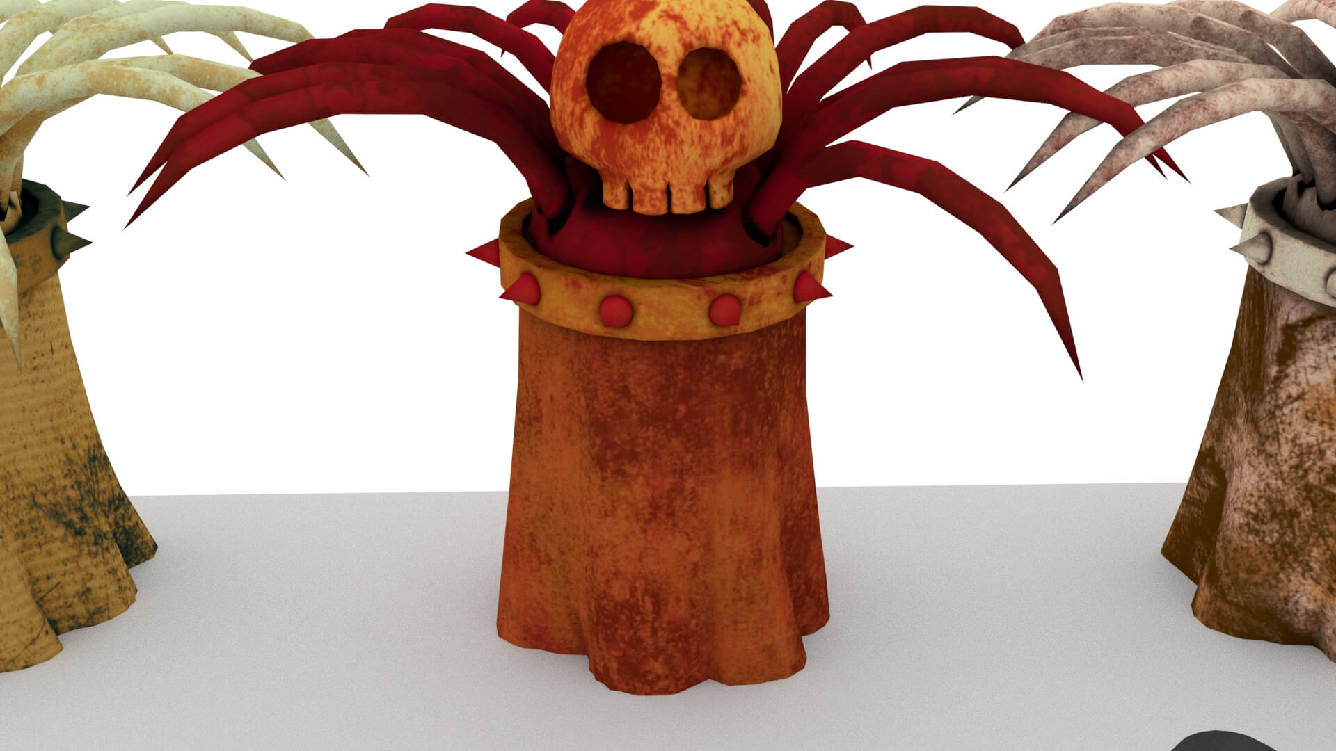 Stylized Halloween Horror Props and Masks Pack 4k Pbr 3D Model