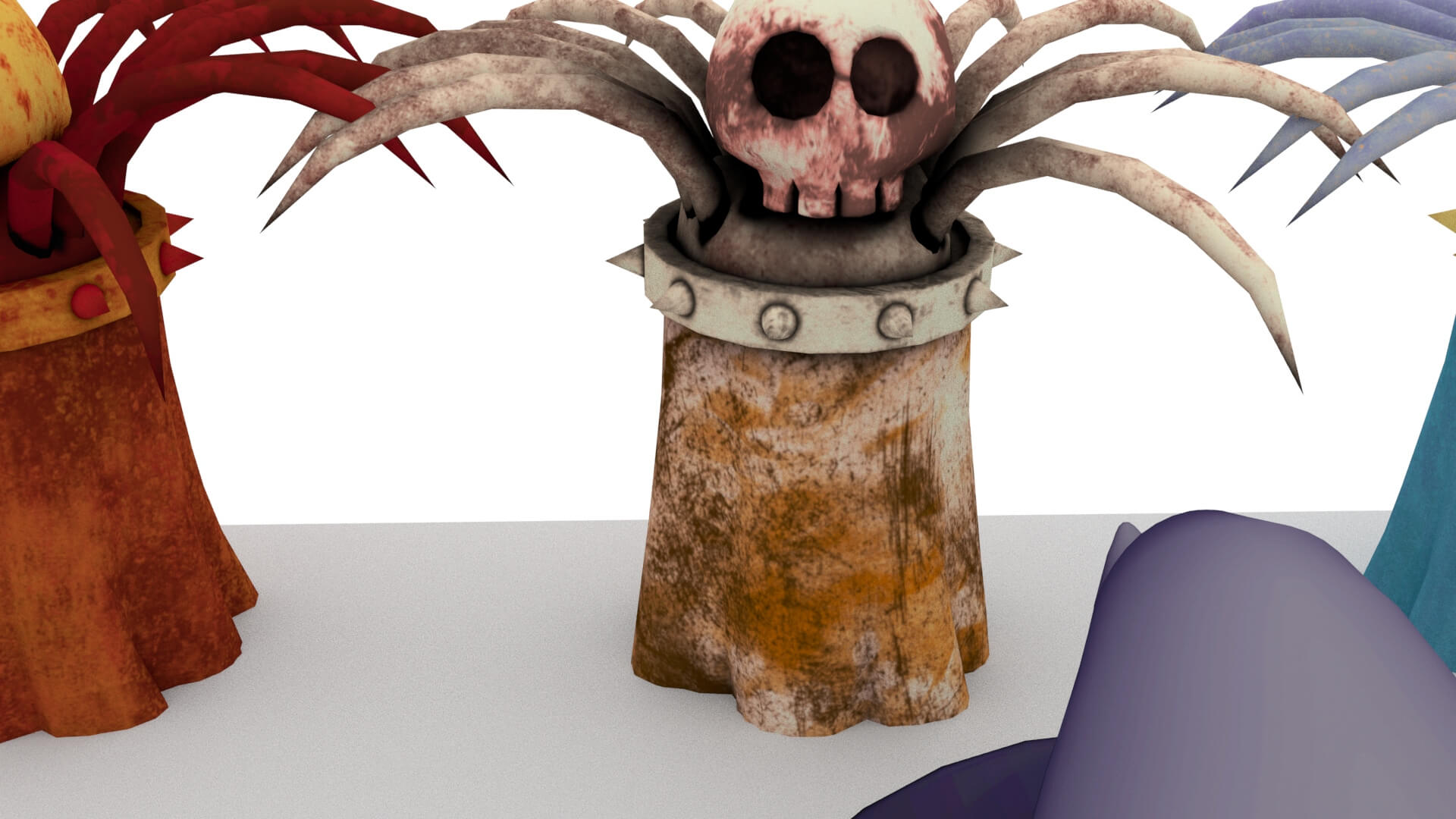 Stylized Halloween Horror Props and Masks Pack 4k Pbr 3D Model