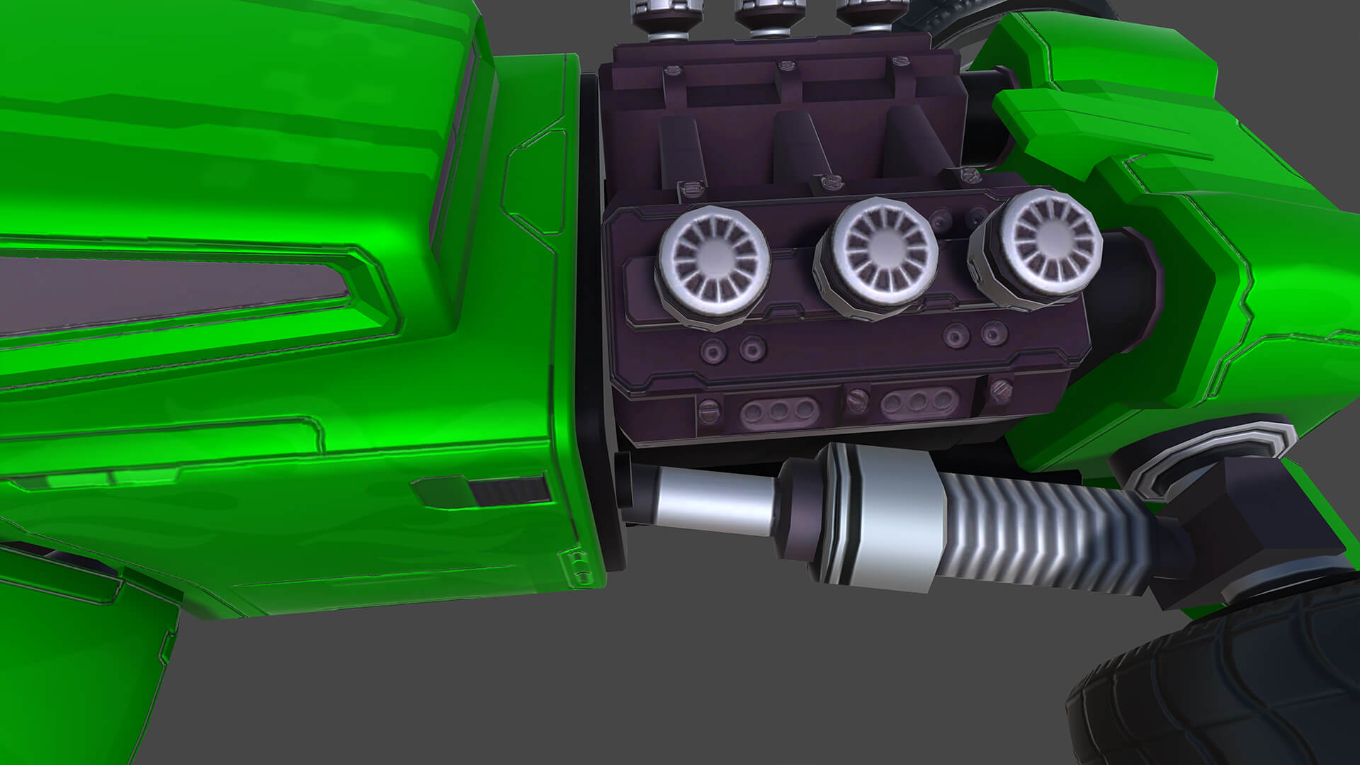 Stylized Hot Rod Race Car &ndash Game-Ready 3D Vehicle Mode 3D Model