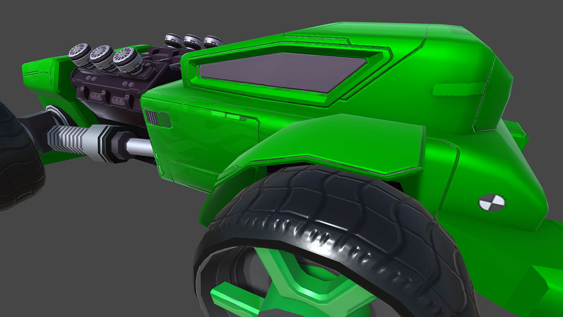 Stylized Hot Rod Race Car &ndash Game-Ready 3D Vehicle Mode 3D Model