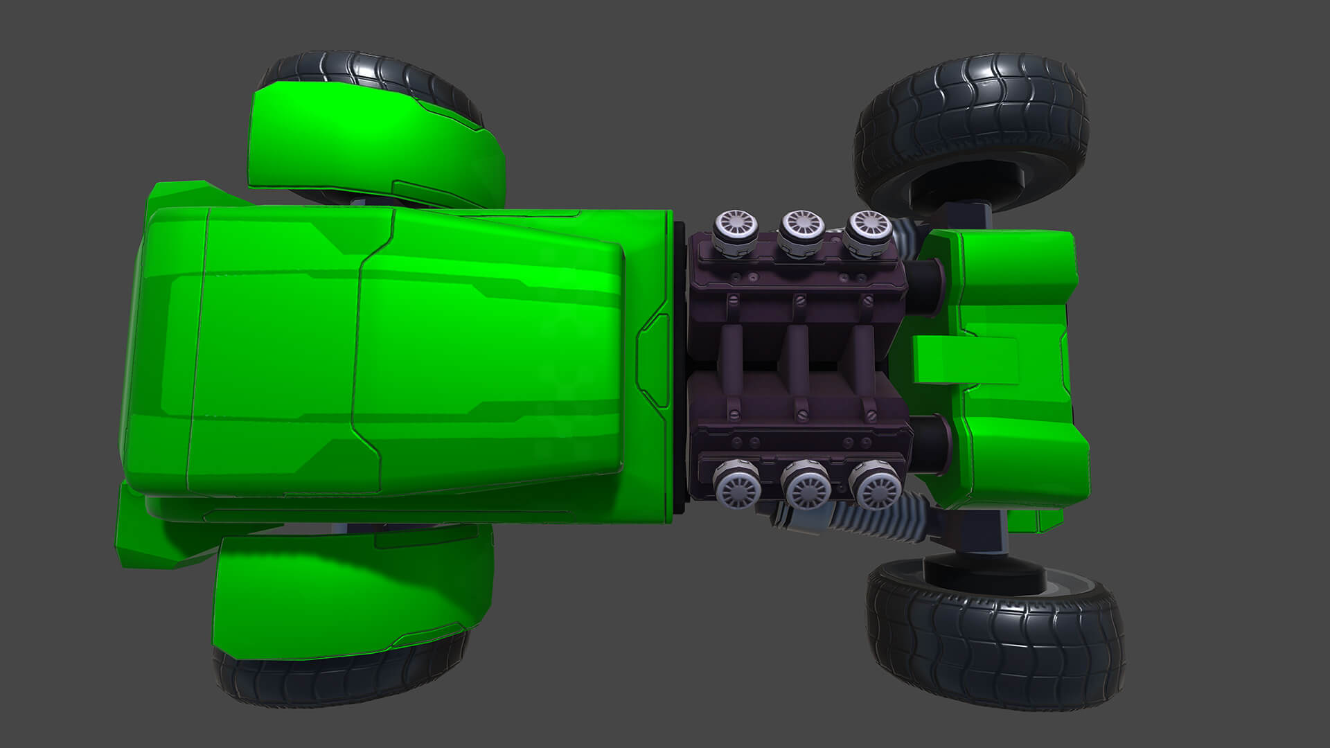 Stylized Hot Rod Race Car &ndash Game-Ready 3D Vehicle Mode 3D Model