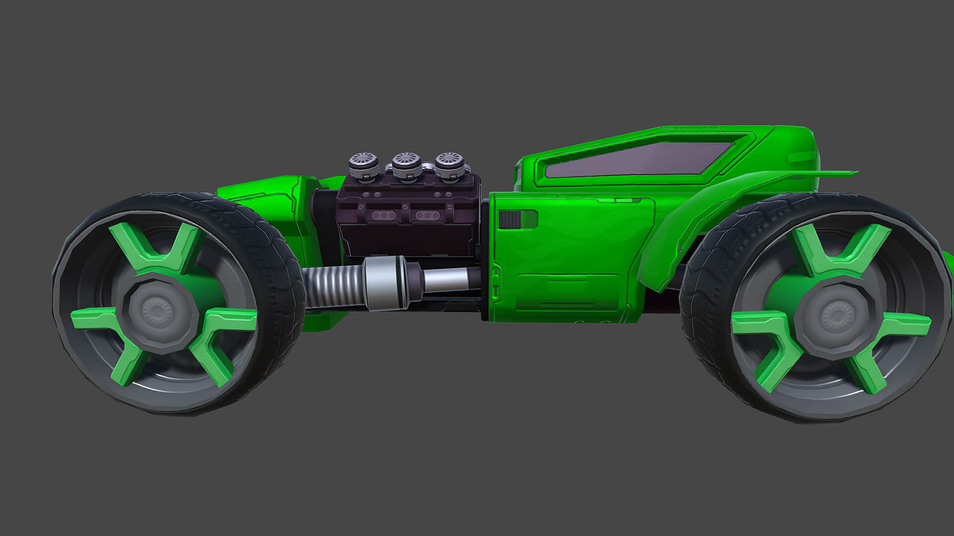 Stylized Hot Rod Race Car &ndash Game-Ready 3D Vehicle Mode 3D Model
